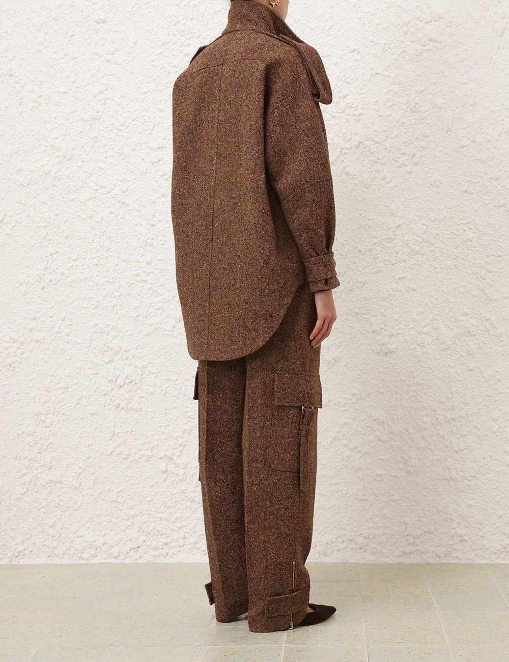 Zimmermann oc11z0725 Illustration Tweed Jacket in Brown Size M / US 6-8 / IT 42-44 - 4 Thumbnail