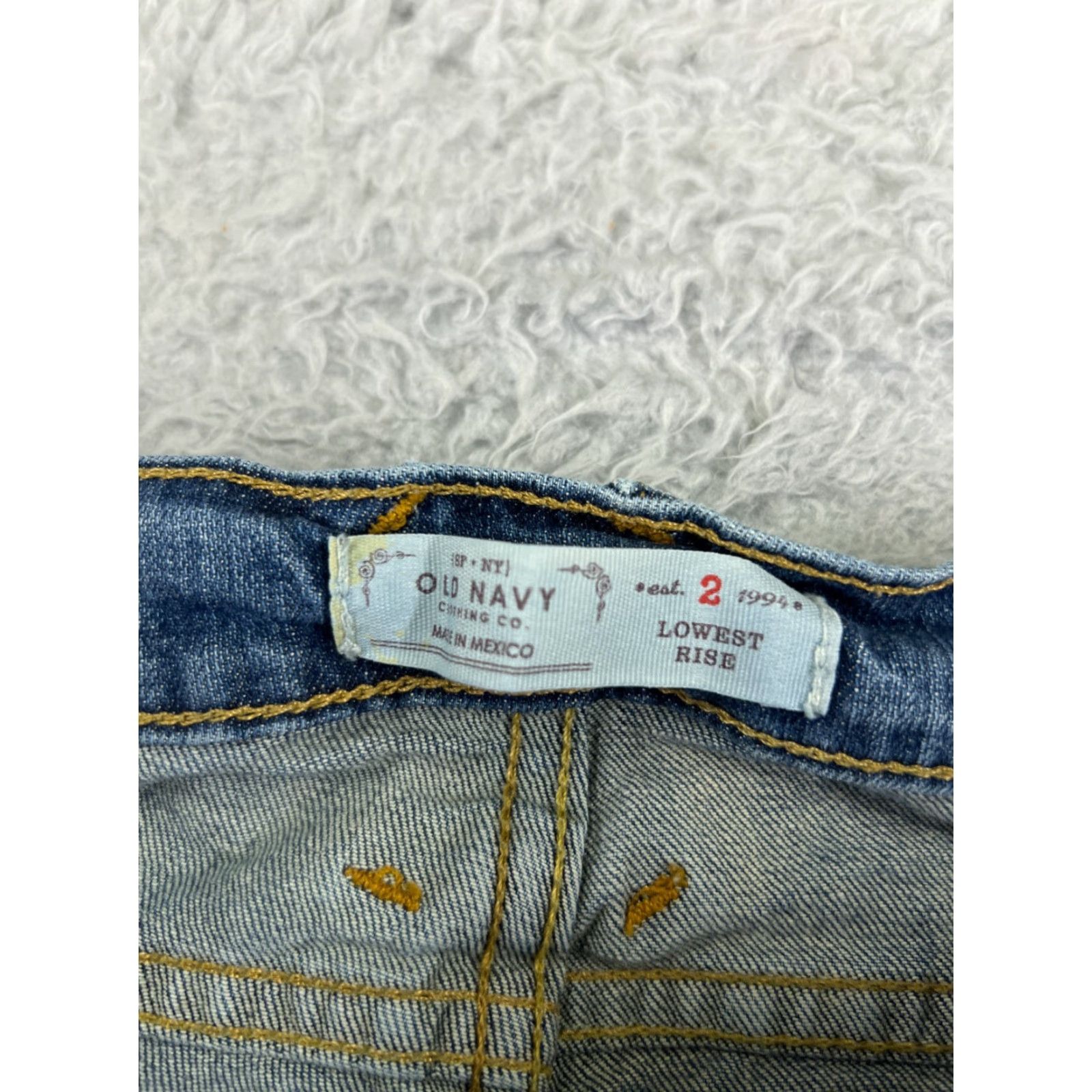 Old Navy Vintage Old Navy Women's Flare Jeans 27x30 Low Rise Blue Denim Cotton Blend 90s Style Size 26" / US 2 / IT 38 - 6 Thumbnail