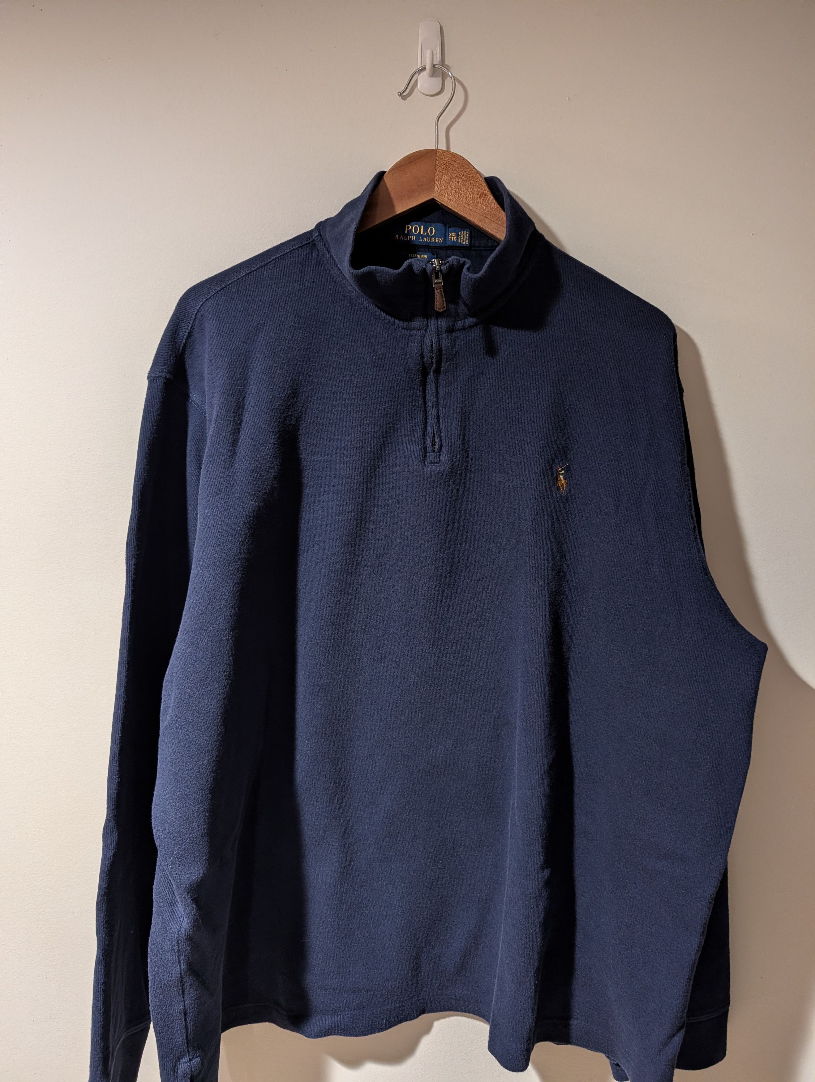 Polo Ralph Lauren Polo Ralph Lauren Estate Rib 1/4 Sweater Pullover Flesh Pony Size US XXL / EU 58 / 5 - 1 Thumbnail