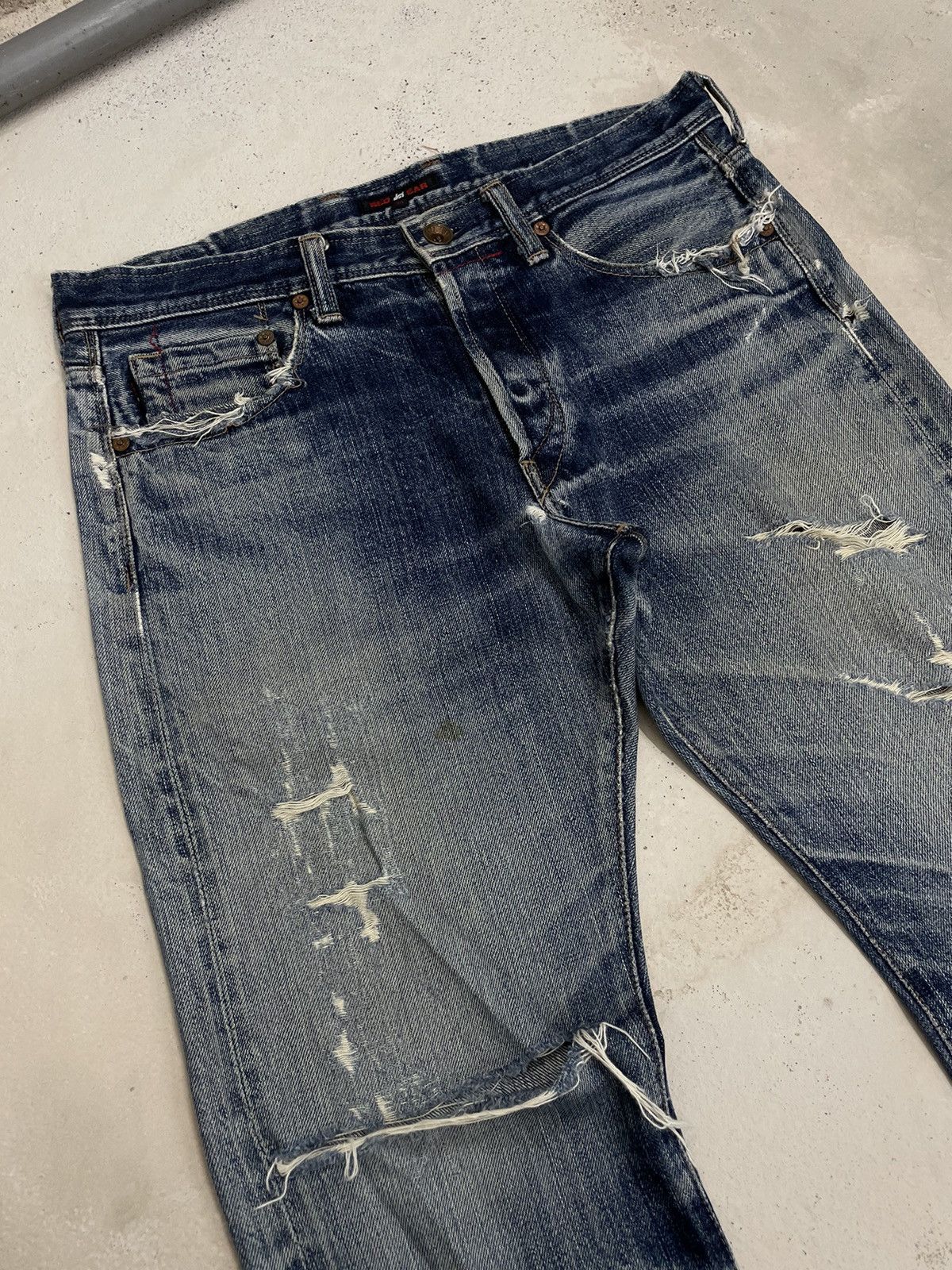 Paul Smith × Paul Smith Red Ear Paul Smith Red Ear Selvedge Distressed Denim Pants (A10) Size US 31 - 4 Thumbnail