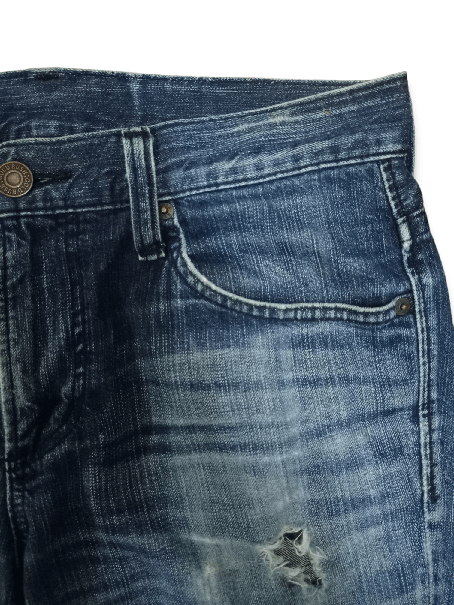 Edwin × Japanese Brand SALES🔥Vintage Edwin Blue Wash Distressed Loose Jeans Size US 32 / EU 48 - 5 Thumbnail