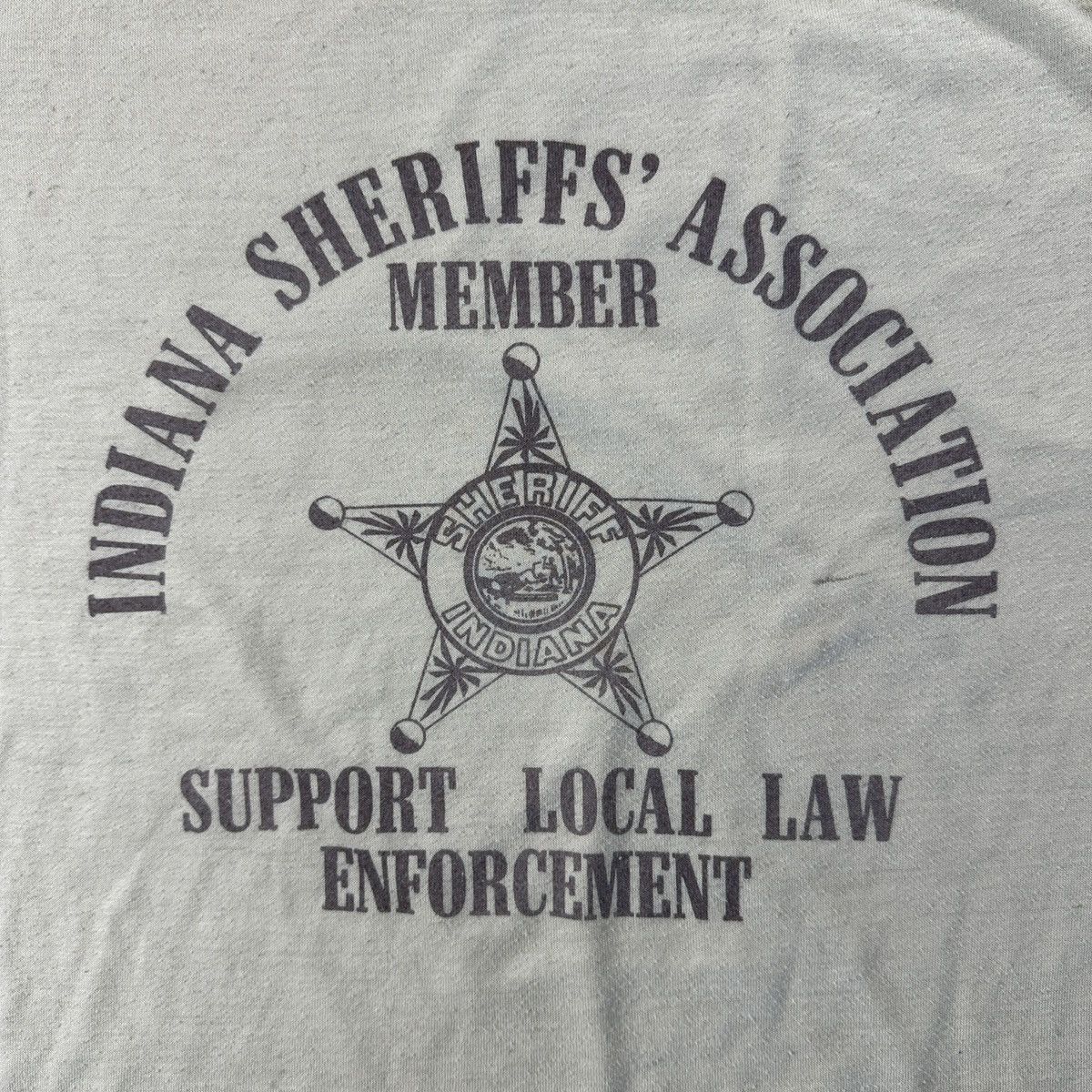 Vintage Vintage 80s Indiana Police Sheriff Tee Size US M / EU 48-50 / 2 - 5 Thumbnail