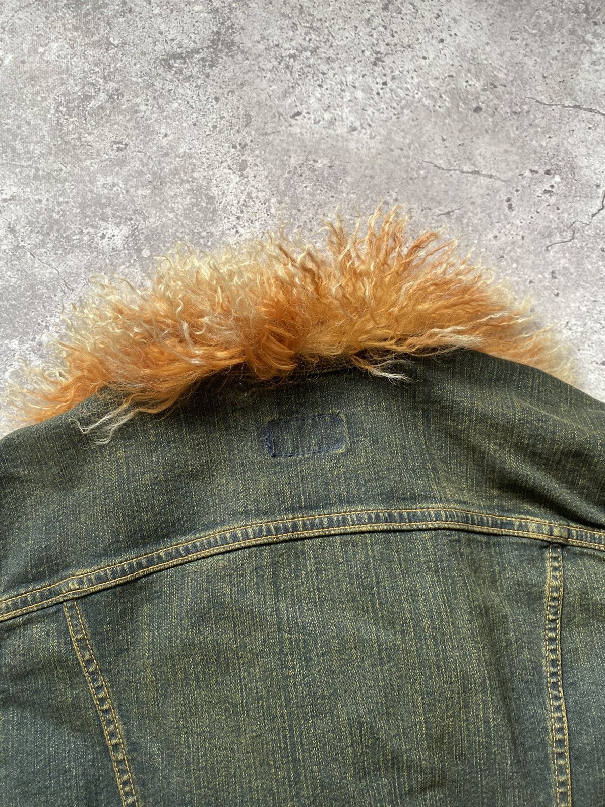 Other Vintage 90s Kryos Paris Blue Denim Jacket Faux Fur Y2K Sz 40 Size M / US 6-8 / IT 42-44 - 20 Thumbnail