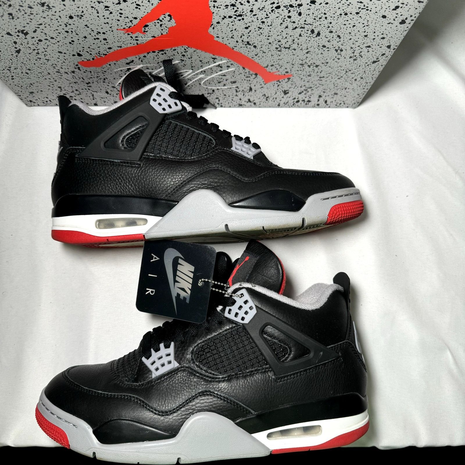 Jordan Brand × Nike Size 9.5 - Air Jordan 4 Retro Bred Reimagined Men's Shoes Size US 9.5 / EU 42-43 - 2 Thumbnail
