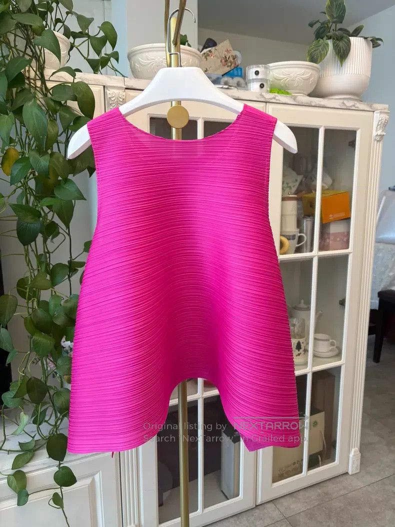 Issey Miyake Issey Miyake Iridescent Pink Spring Vest Size L / US 10 / IT 46 - 6 Thumbnail