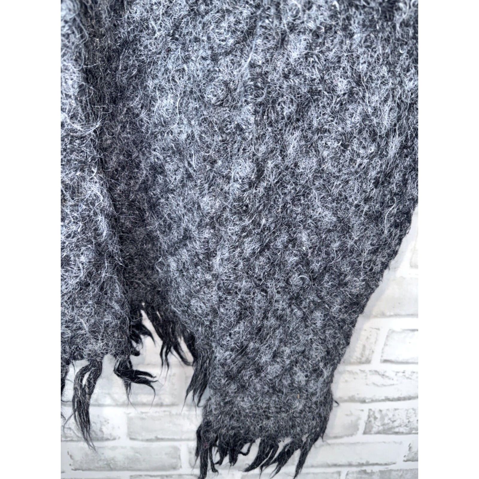 CO VINTAGE Peruvian Sweater Co Gray Pullover Sweater One Size 100% Virgin Acrylic Womens Size ONE SIZE - 4 Thumbnail