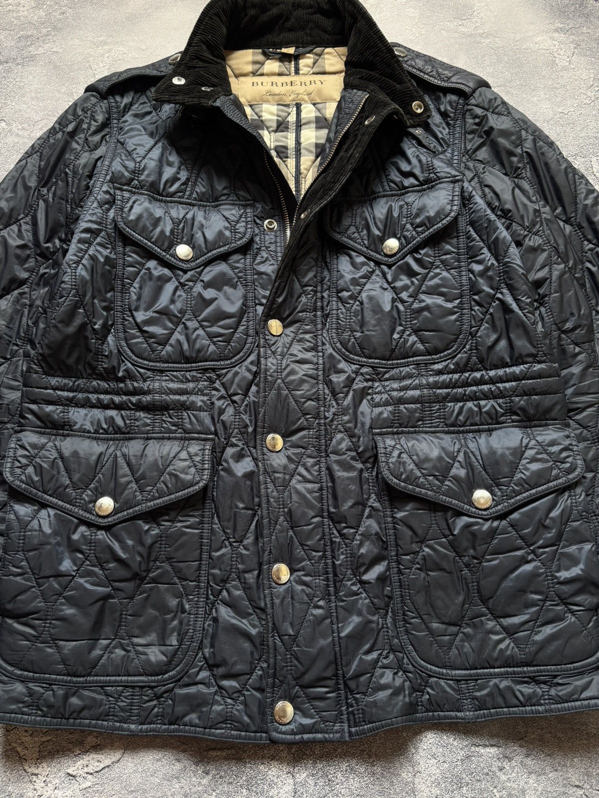 Burberry Vintage Burberry Nova Check Luxury Men's Quilted Jacket Size US L / EU 52-54 / 3 - 4 Thumbnail