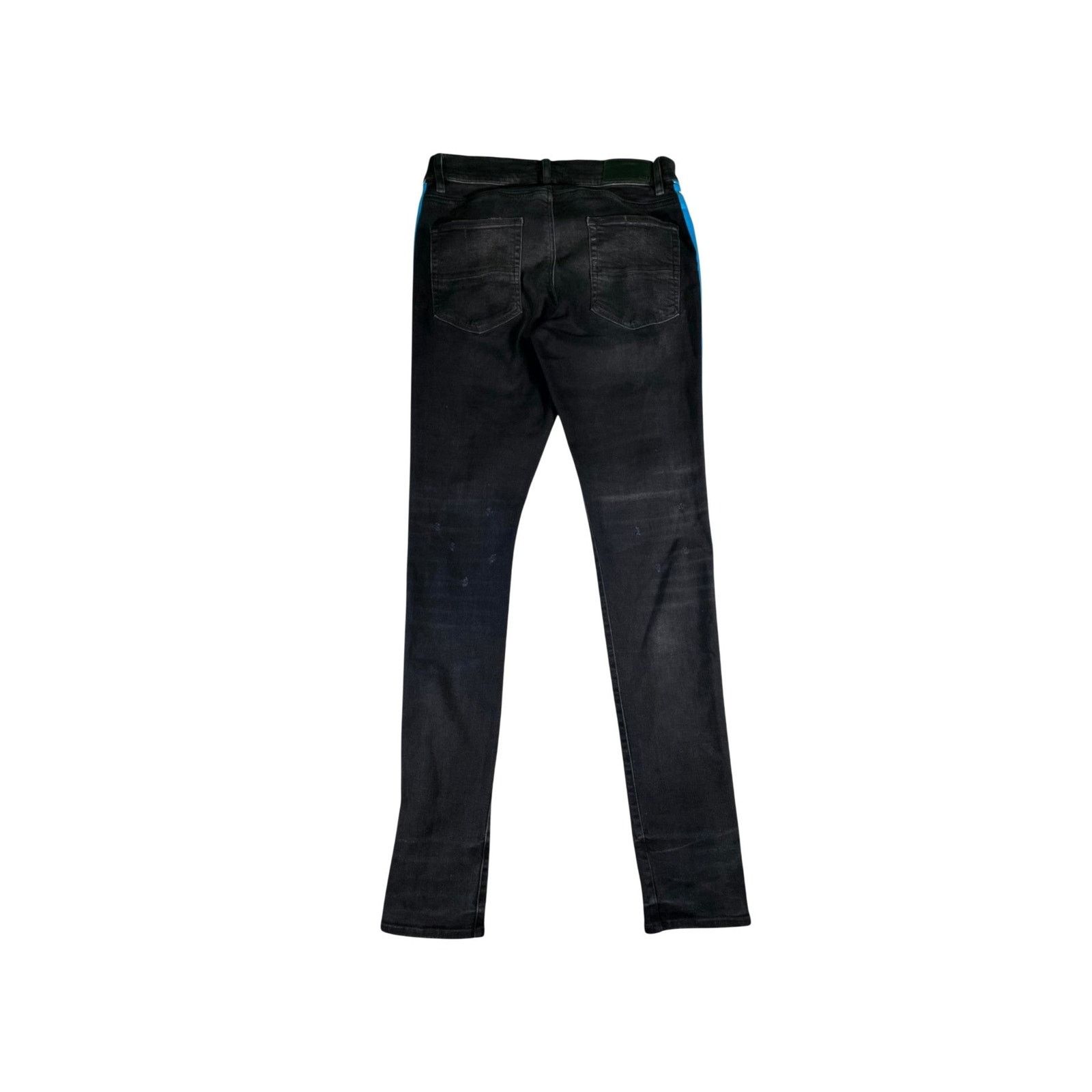 Amiri Amiri Stripe Black Wash & Blue Jeans Size US 34 / EU 50 - 2 Thumbnail