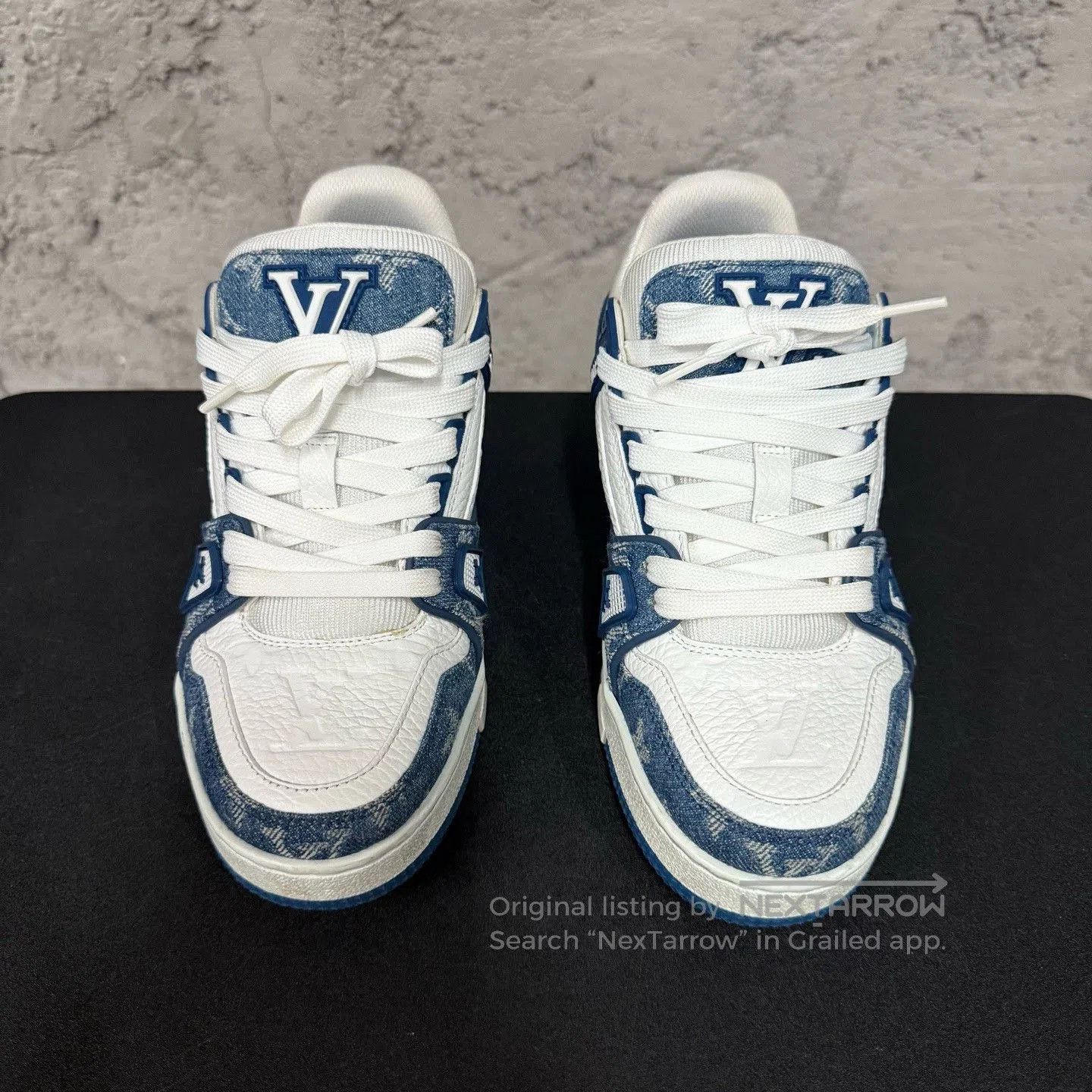Louis Vuitton Louis Vuitton Monogram Trainer White Blue. Size US 4.5 / IT 34.5 - 6 Thumbnail