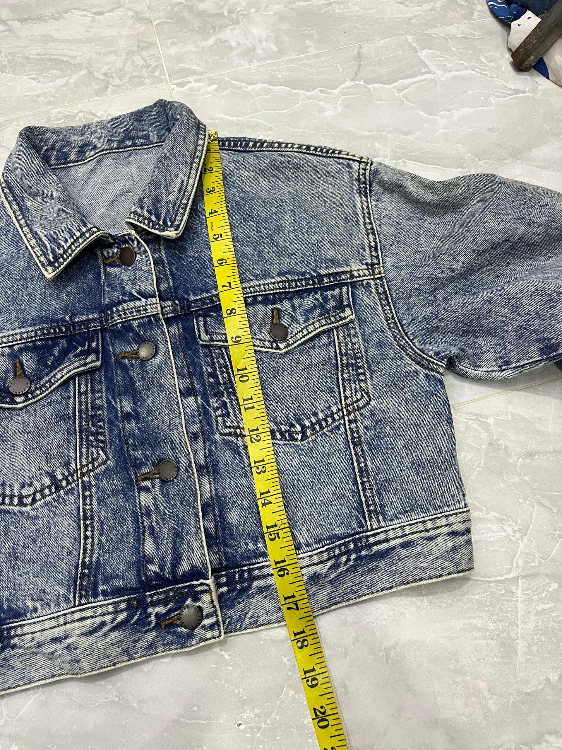GU GU Cropped Denim Jacket Acid Wash Japan Size S / US 4 / IT 40 - 14 Thumbnail
