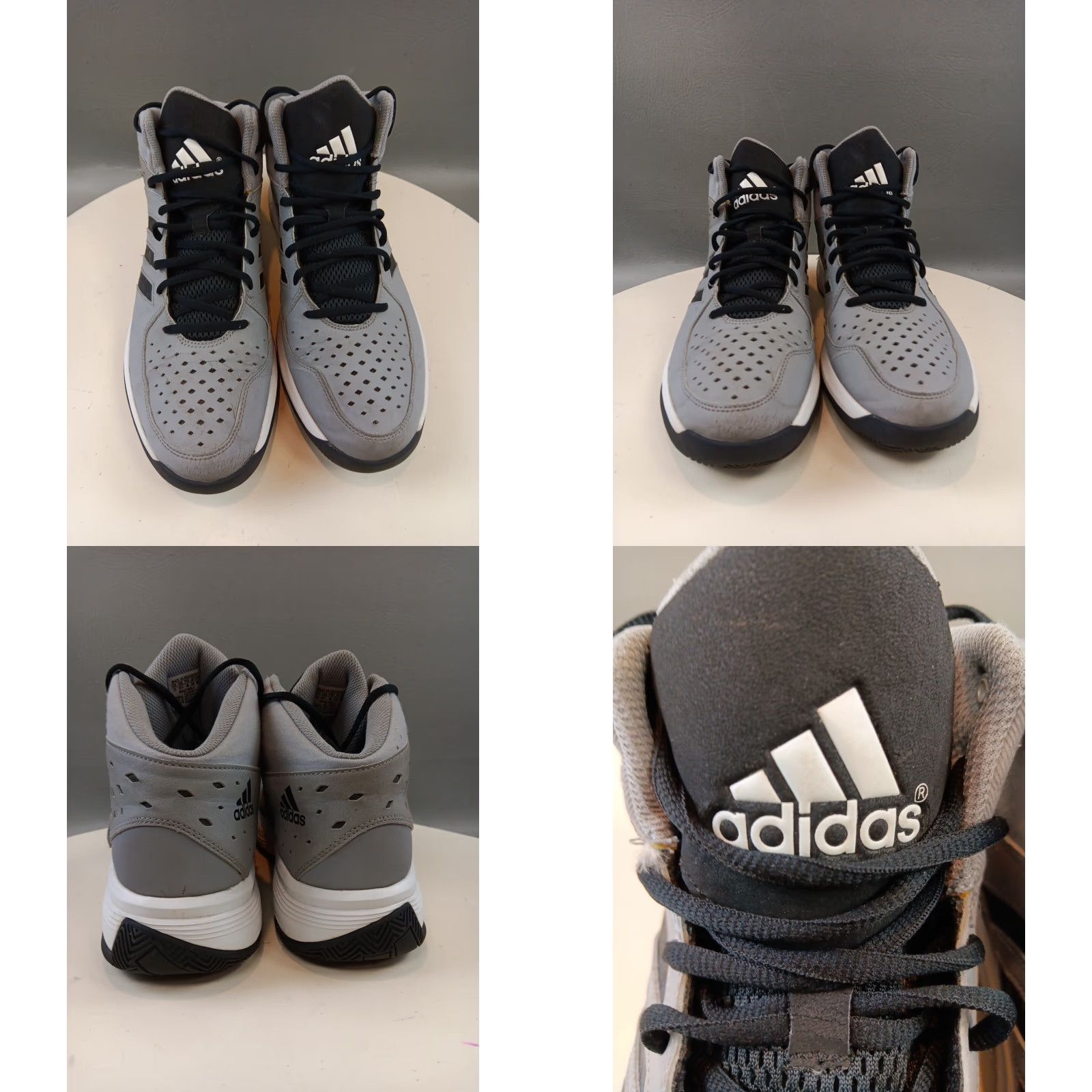 Adidas Adidas Court Fury Shoes Sneakers Men Size 13 Gray Basketball Mid Top Shoes Size US L / EU 52-54 / 3 - 8 Thumbnail