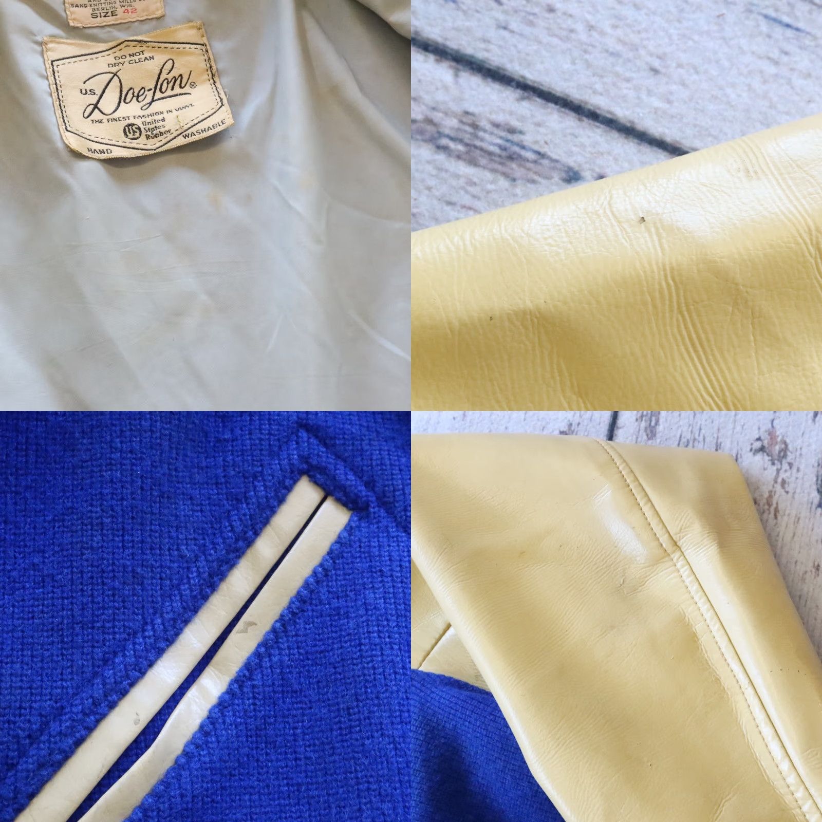 Vintage VINTAGE Sandknit Varsity Jacket Mens Jacket 42 Blue 42 Wool USA Vintage Sandknit Varsity Jacket Size US XS / EU 42 / 0 - 9 Thumbnail