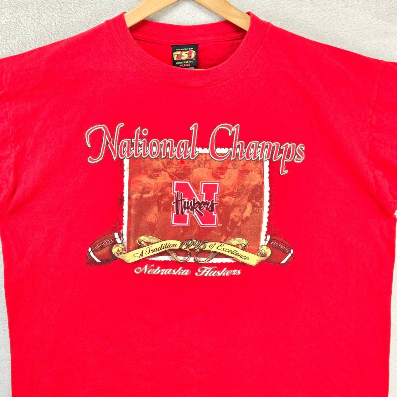Other Vintage Nebraska Huskers National Champs 1995 Shirt XL 90s Size US XL / EU 56 / 4 - 1 Thumbnail