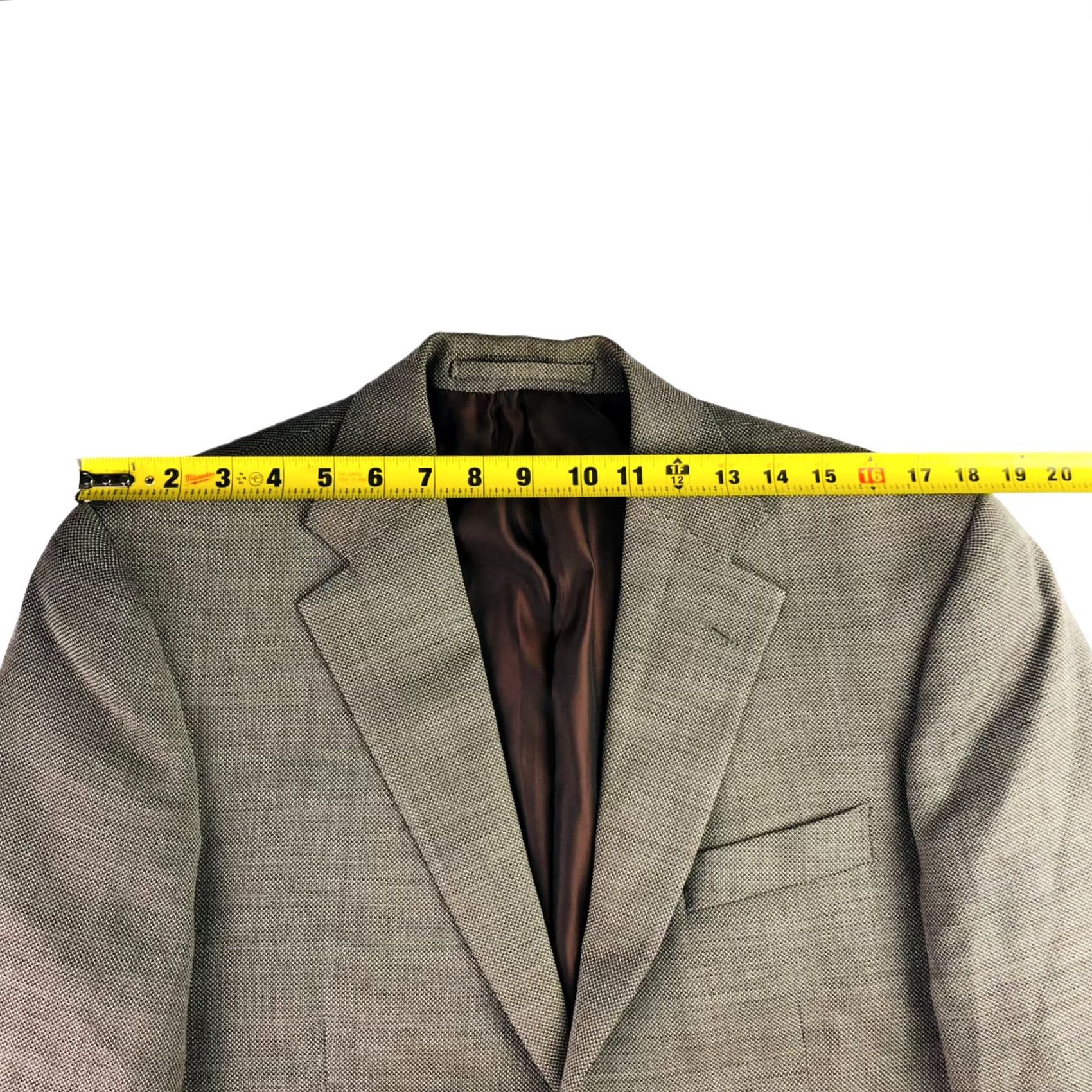 Tailorbyrd TAILORBYRD Men’s Blazer Jacket Brown 2-Button Wool Beige/Tan Size 40 Short Mens Jacket Blazer Notch Lapel 2-Button Front Early 2000s style 40 Mens Size 40R - 8 Thumbnail