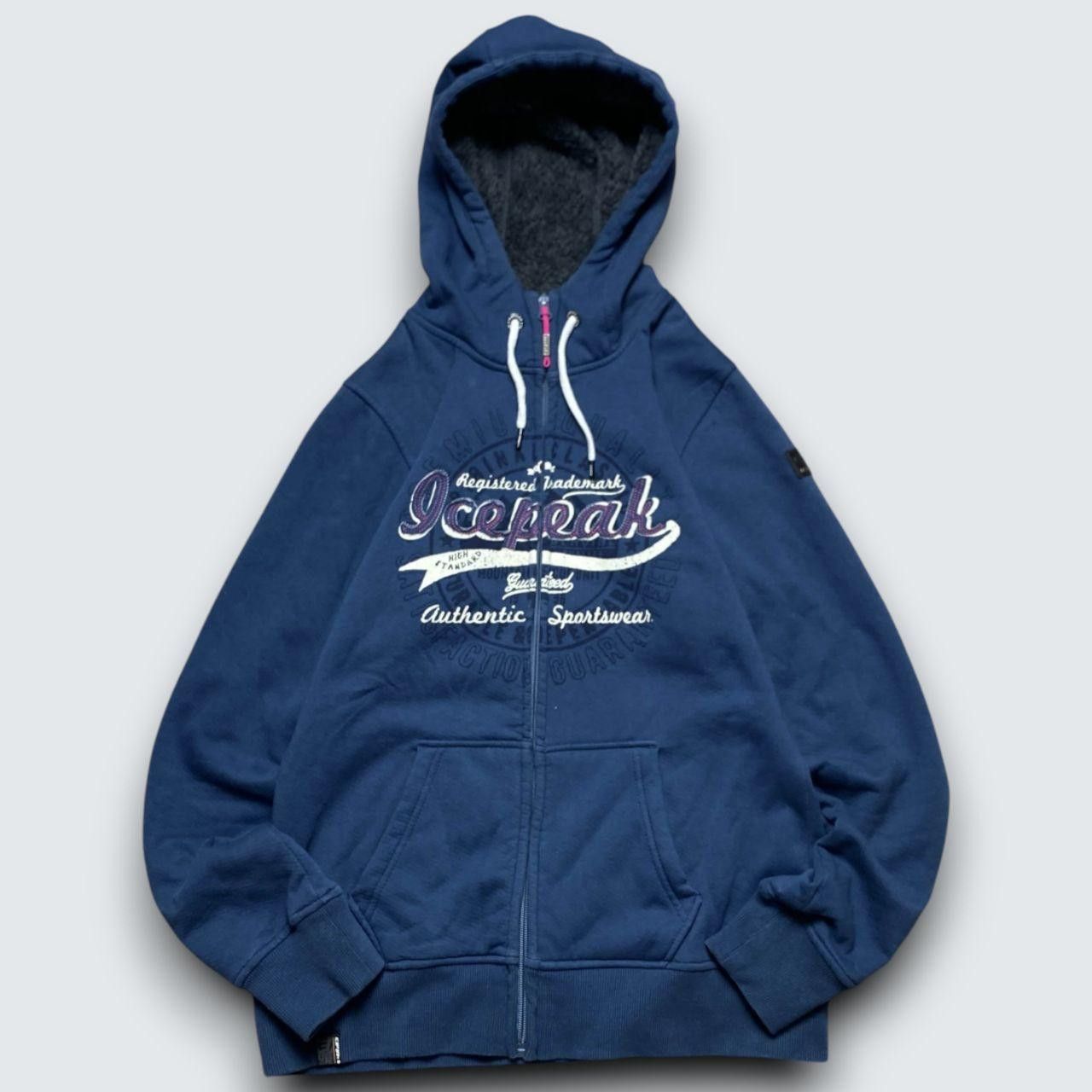Japanese Brand 2000s Icepeak Insulated Zip Hoodie Blue M Size US M / EU 48-50 / 2 - 1 Thumbnail
