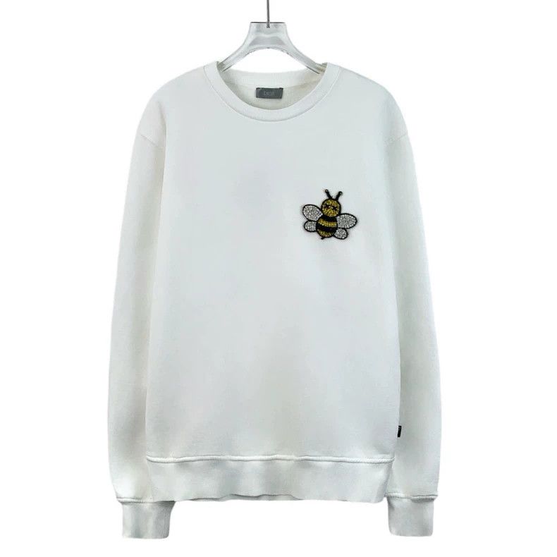 Dior Dior White bee diamond-inlaid cotton round-neck long-sleeve Size US L / EU 52-54 / 3 - 1 Thumbnail