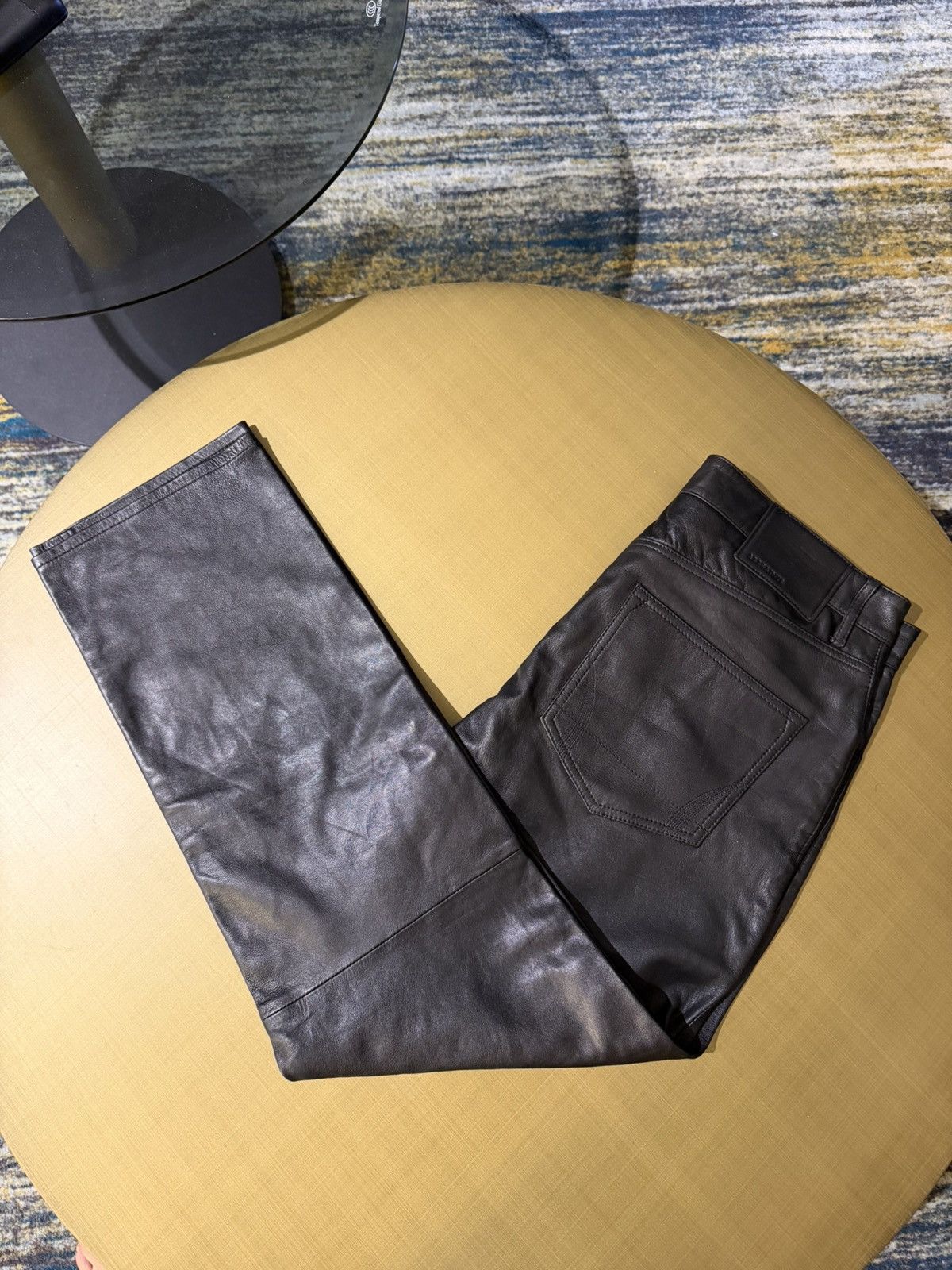 Allsaints AllSaints Black Leather Trousers Size Large NWT $499 Retail Size US 34 / EU 50 - 5 Thumbnail