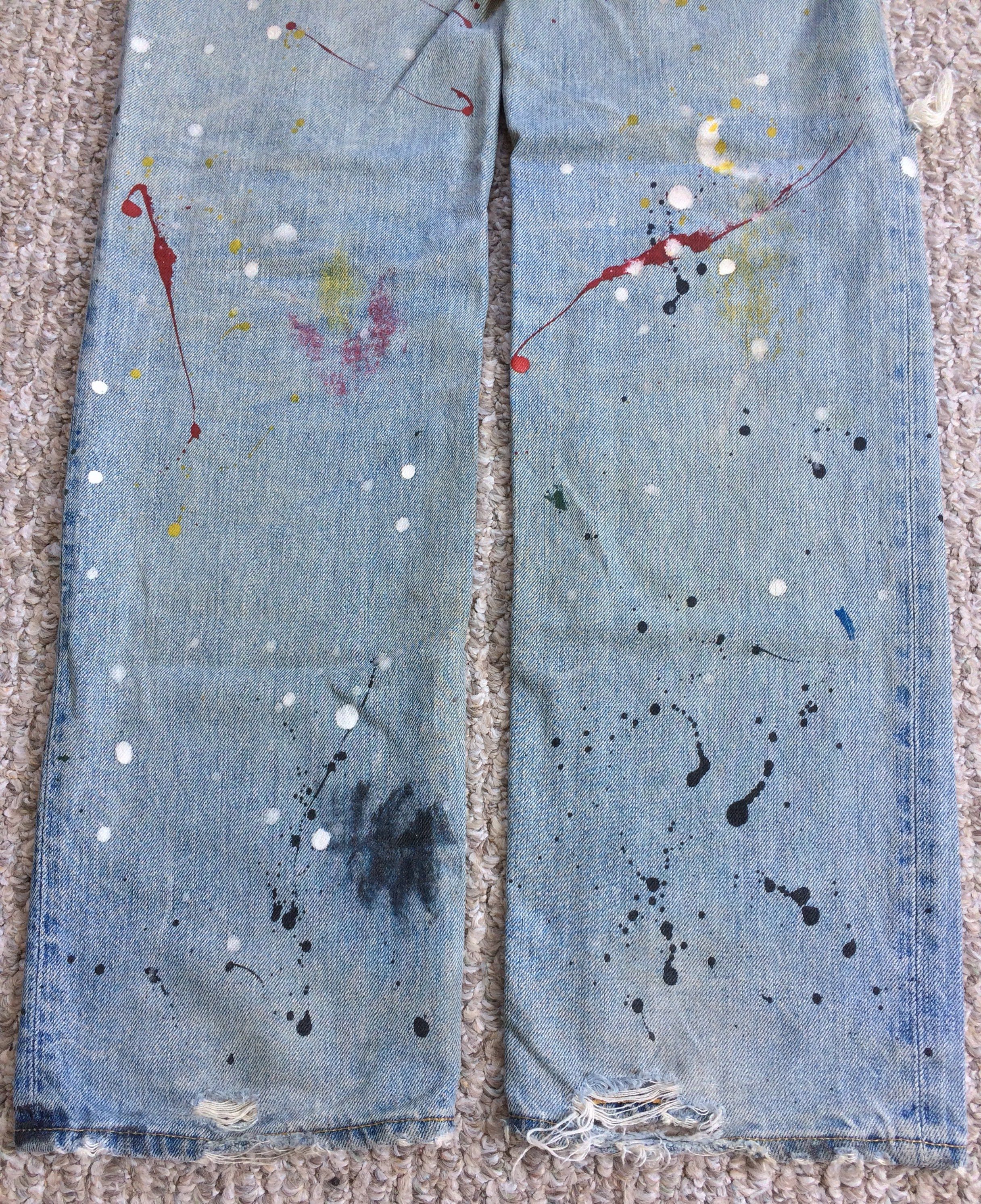 Number (N)ine SS06 Painted Denim Size US 30 / EU 46 - 8 Thumbnail
