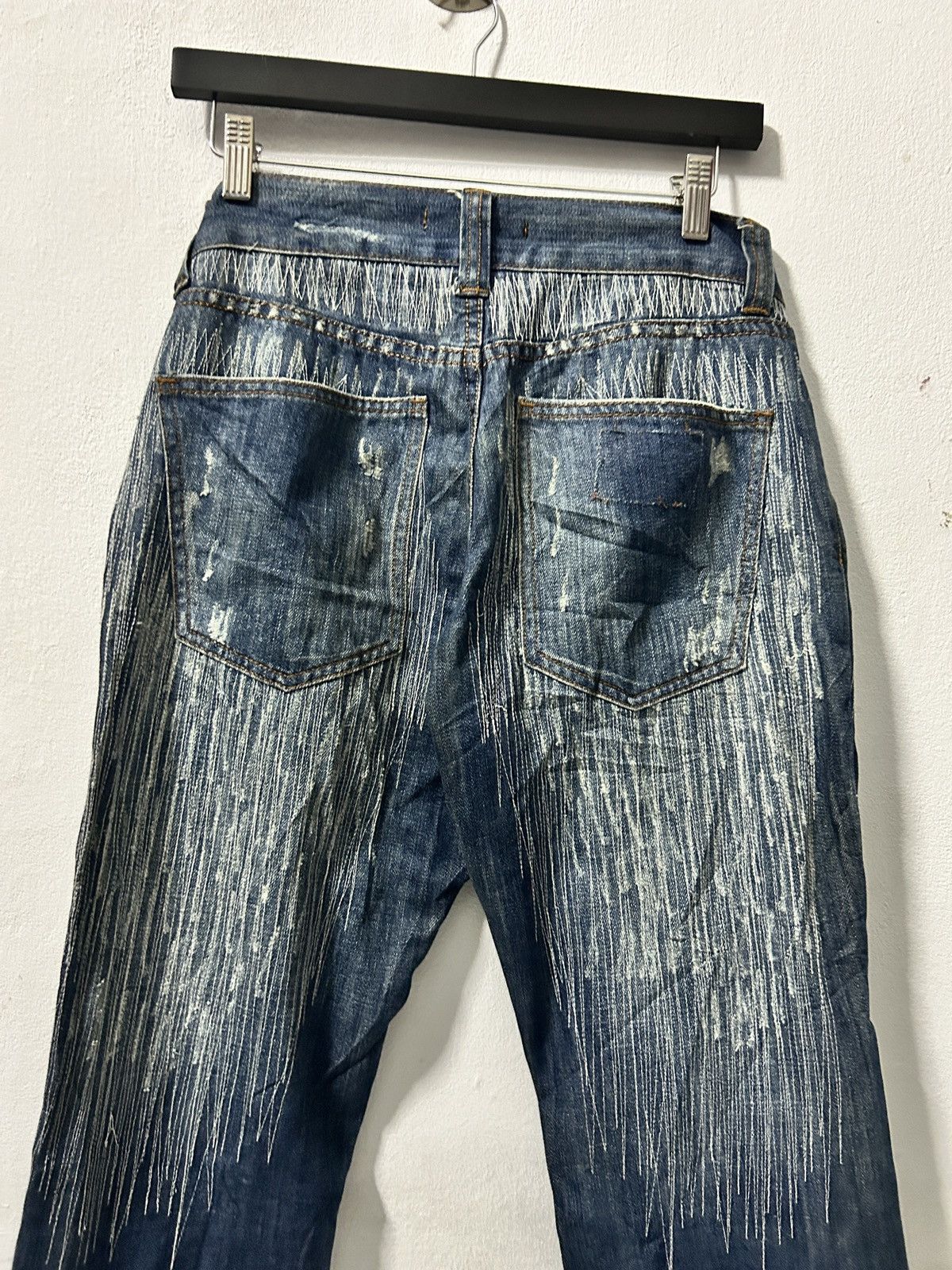 Dolce & Gabbana Dolce gabbana vertical ribbed jeans distressed look Size US 33 - 7 Thumbnail