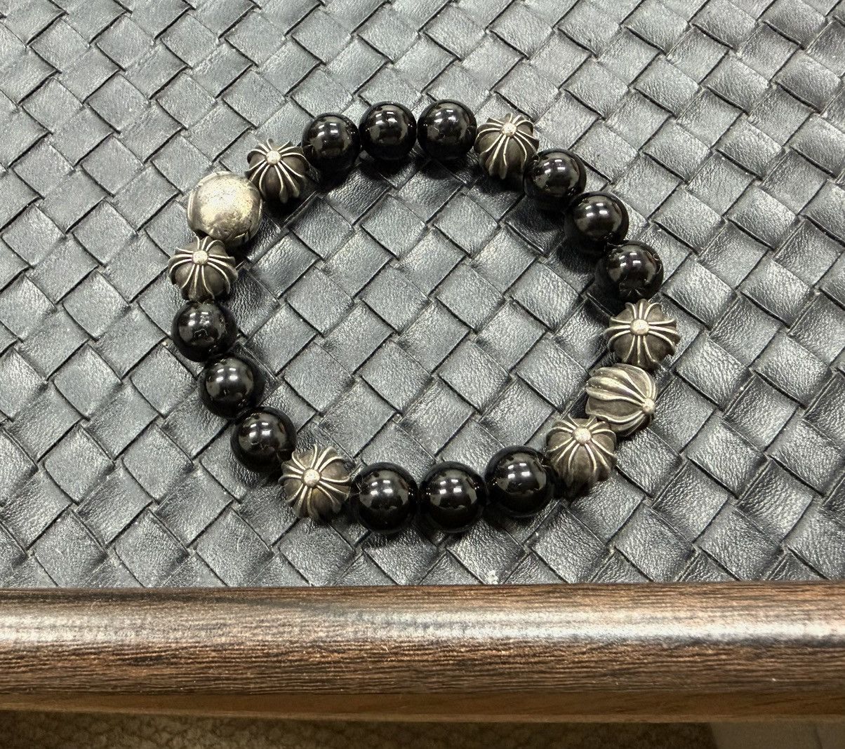 Chrome Hearts Chrome Hearts Black Onyx Pearls 925 Sliver 10mm Size ONE SIZE - 2 Thumbnail