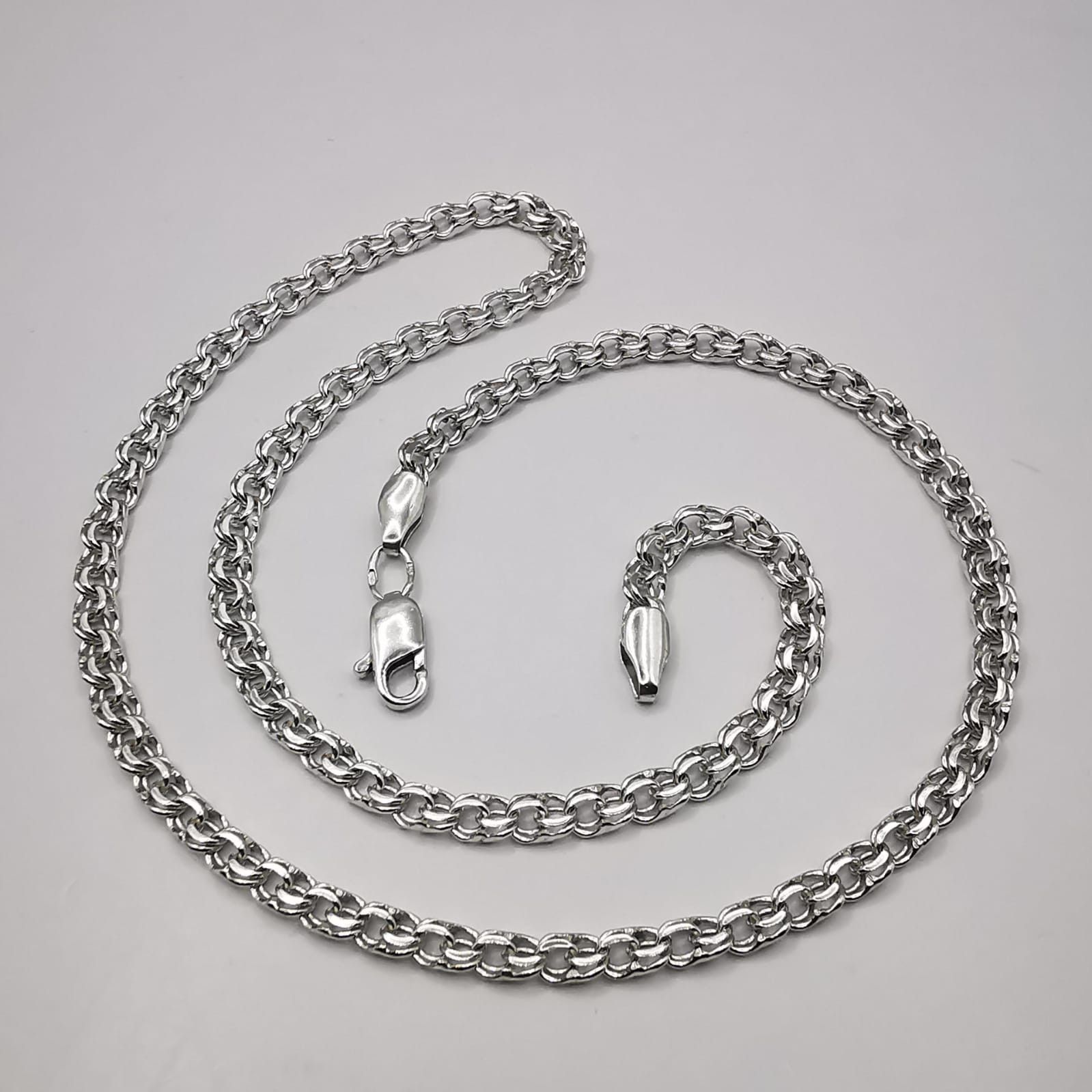 Sterling Silver Vintage Jewelry Chain, 925 Sterling Silver, Signed , 19,90g Size ONE SIZE - 2 Thumbnail