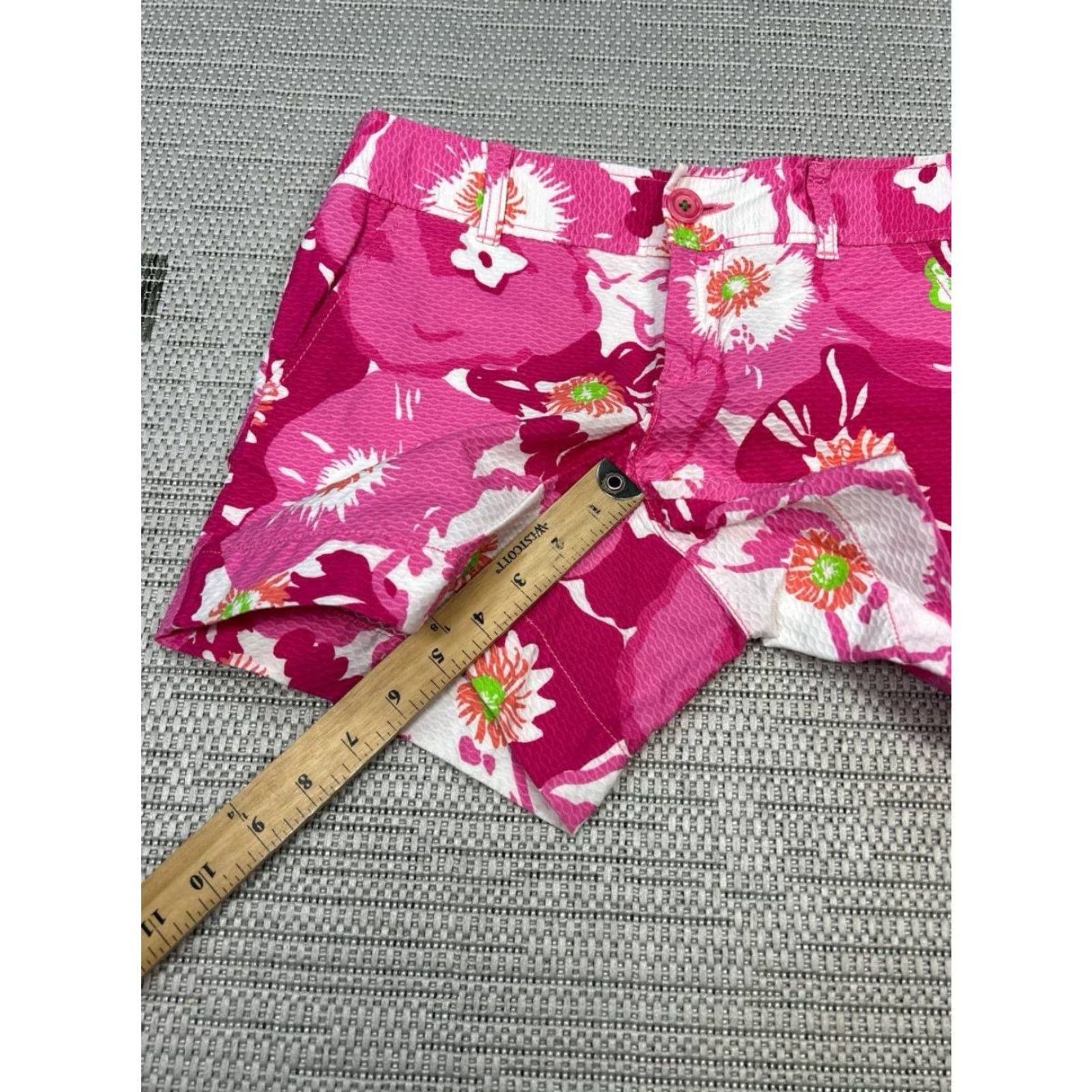 Lilly Pulitzer Lilly Pulitzer Callahan Shorts Women 0 Multicolor Floral Cotton Low Rise Chino Casual Summer Spring Beach Walking Mens Womens Size 25" / US 0 / IT 36 - 3 Thumbnail