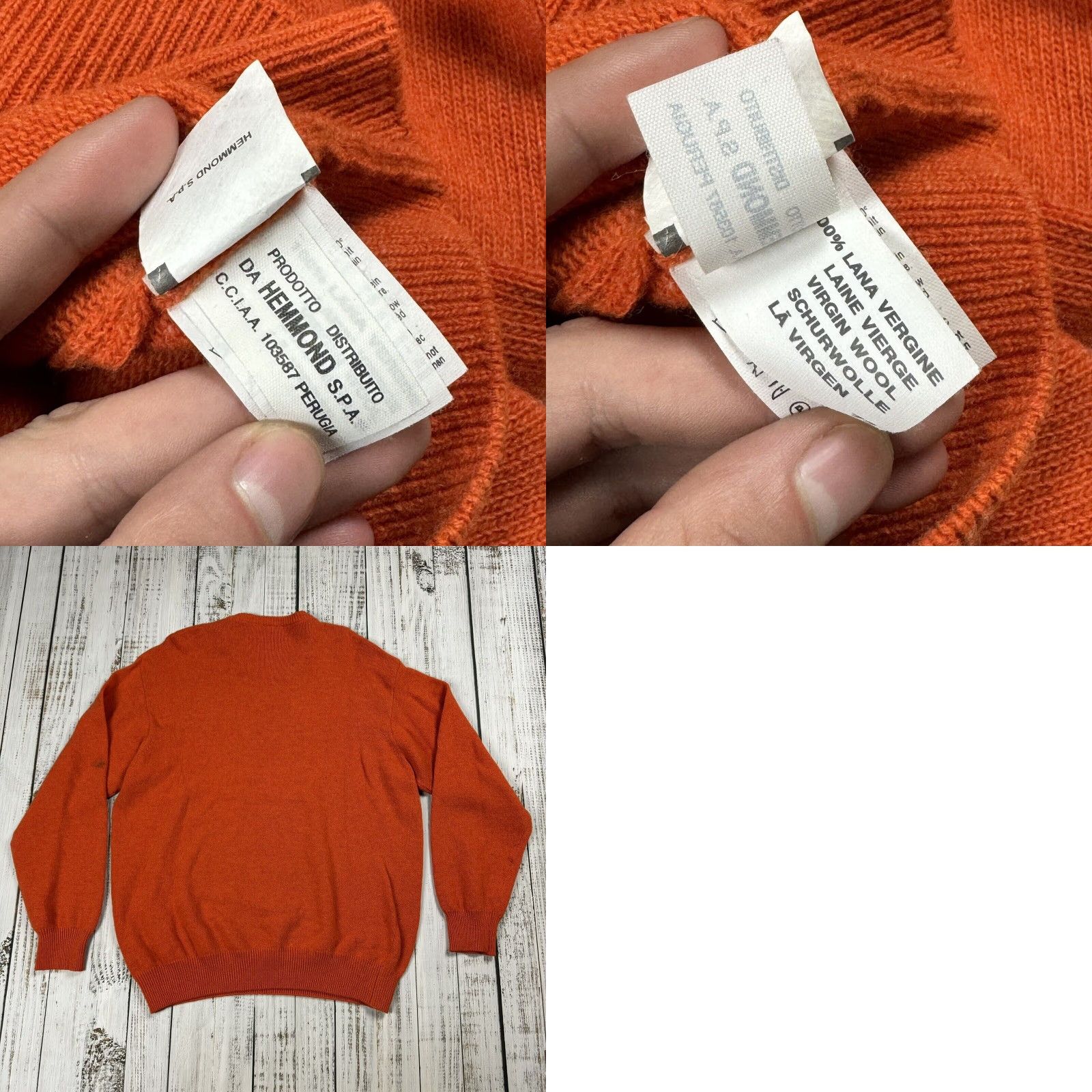 Valentino VINTAGE VALENTINO CREWNECK SWEATER 100% WOOL ORANGE MENS 2XL RARE Size US XXL / EU 58 / 5 - 8 Thumbnail