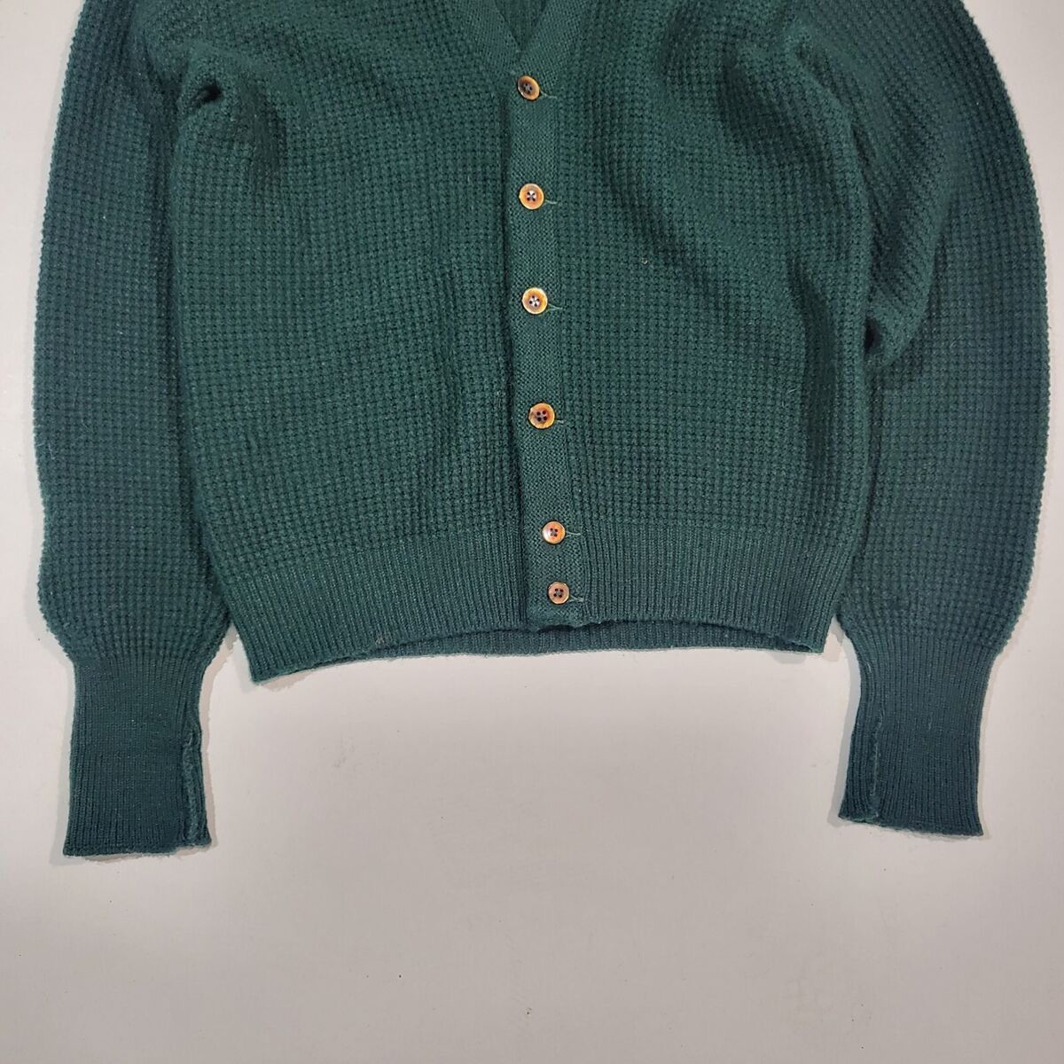 Vintage Vintage Lord Jeff Green Ribbed V-Neck Sweater Cardigan M Size US M / EU 48-50 / 2 - 5 Thumbnail