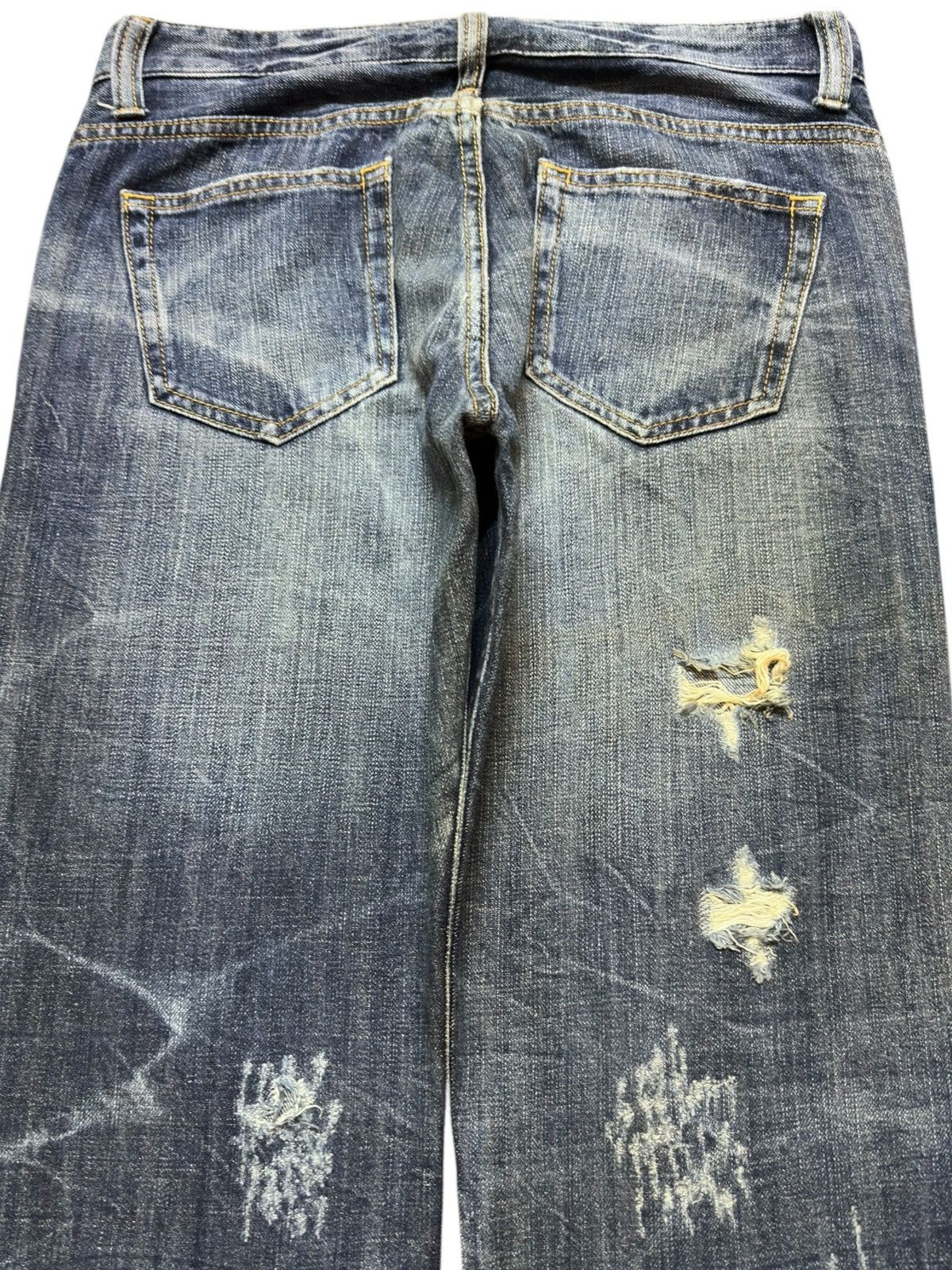 Hysteric Glamour Vintage Oririn Grunge Whiskers Distressed Denim Size US 31 - 5 Thumbnail