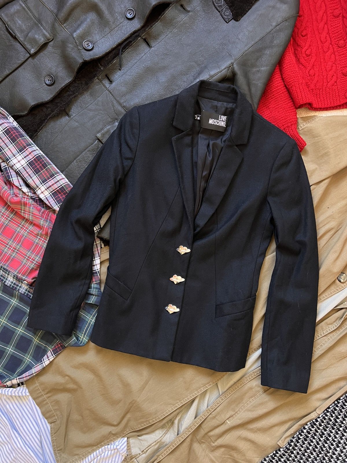 Love Moschino Love Moschino Buttoned Up Blazer Jacket RRP650$ Size XS / US 0-2 / IT 36-38 - 1 Thumbnail