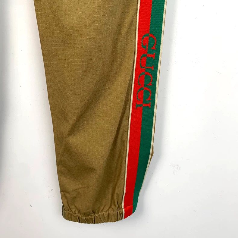 Gucci Gucci Brown plaid striped webbing cotton leg casual trouse Size US 28 / EU 44 - 5 Thumbnail