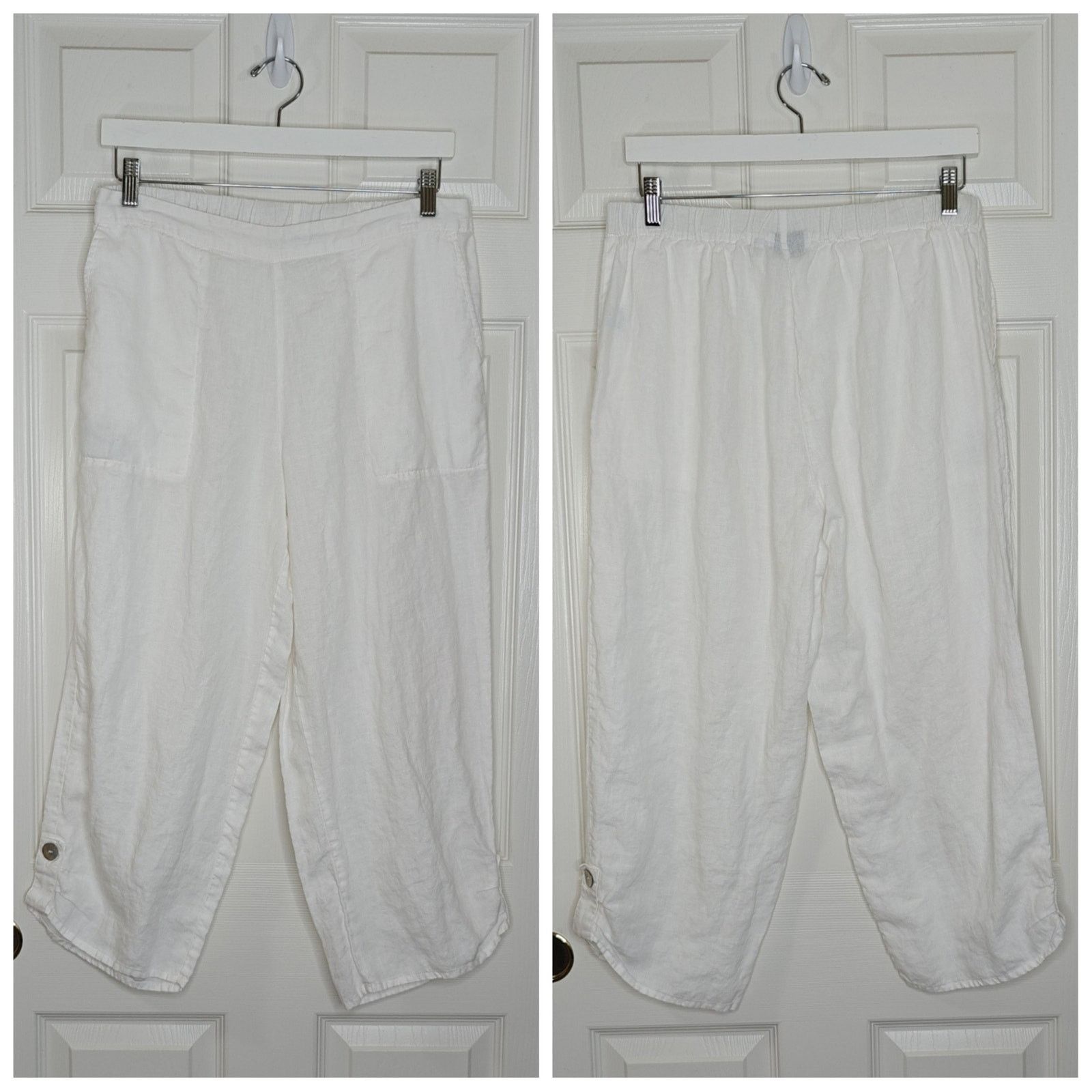 Habitat Habitat linen cropped wide leg pants sz M Size 30" / US 8 / IT 44 - 2 Thumbnail