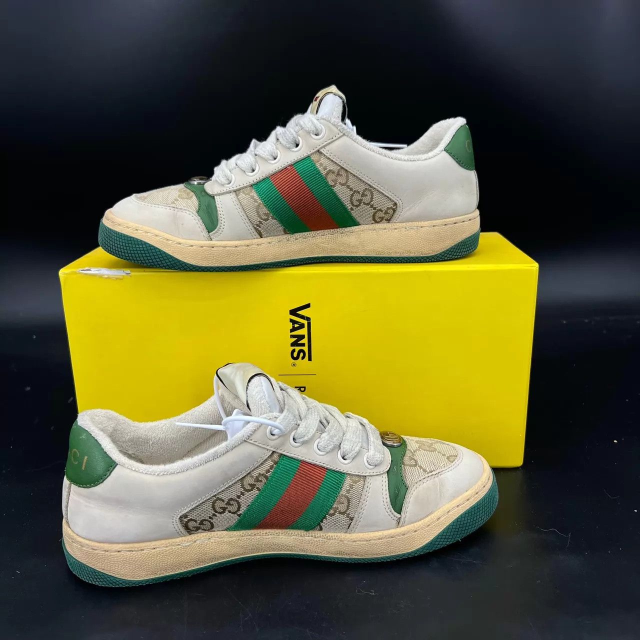 Gucci Gucci Green Distressed Sneaker 36, Boxed, Like New Size US 5.5 / IT 35.5 - 3 Thumbnail