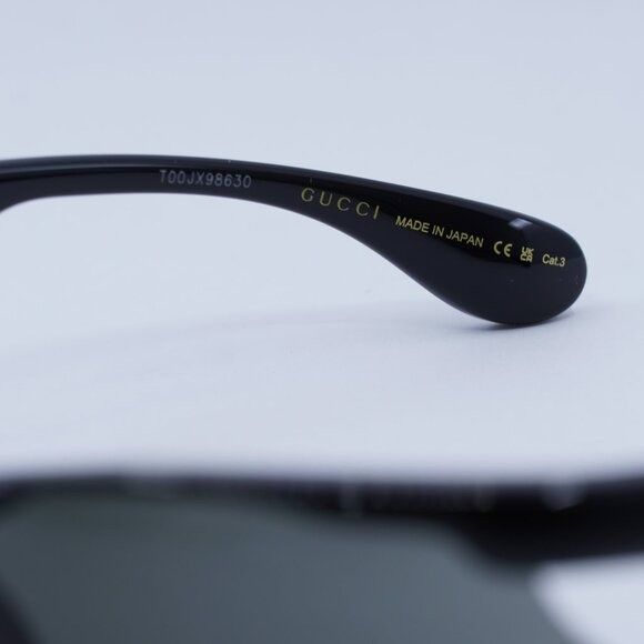 Gucci 🕶️ New Gucci GG1774S 006 Sunglasses - Shiny Black Frame Size ONE SIZE - 9 Thumbnail