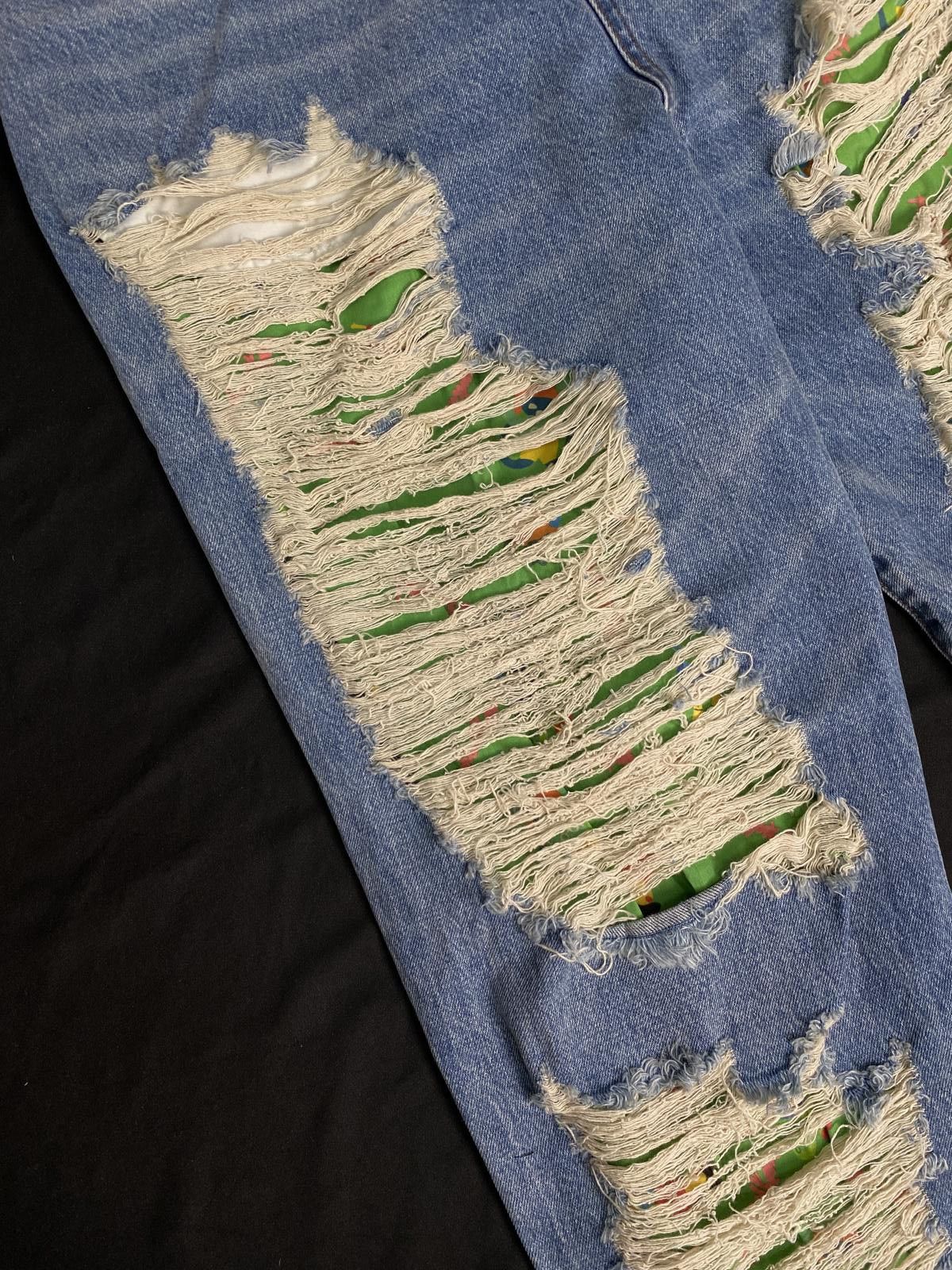 Japanese Brand Deadstock Michael Jaejoon Kim Shredded Distressed Denim Jean Size US 32 / EU 48 - 5 Thumbnail