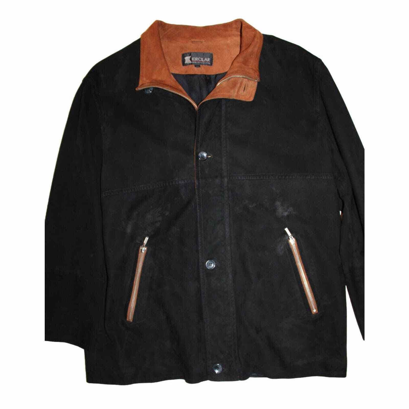 Other Kircilar Mens Leather Suede Black & Brown Jacket Size 50 Size US L / EU 52-54 / 3 - 1 Thumbnail