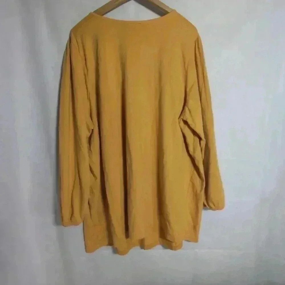 Designer Denim 24/7 Ladies Mustard Yellow top with woven detail sz 3 Size S / US 4 / IT 40 - 5 Thumbnail
