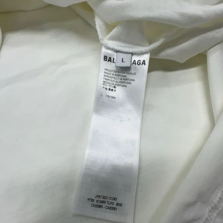 Balenciaga Balenciaga Balenciaga SS22 Tiger Logo White TShirt -2507 Size US L / EU 52-54 / 3 - 3 Thumbnail