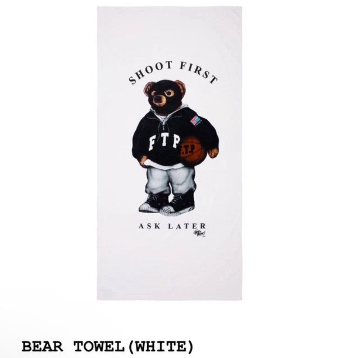 Fuck The Population FTP BEAR TOWEL White Size ONE SIZE - 3 Thumbnail