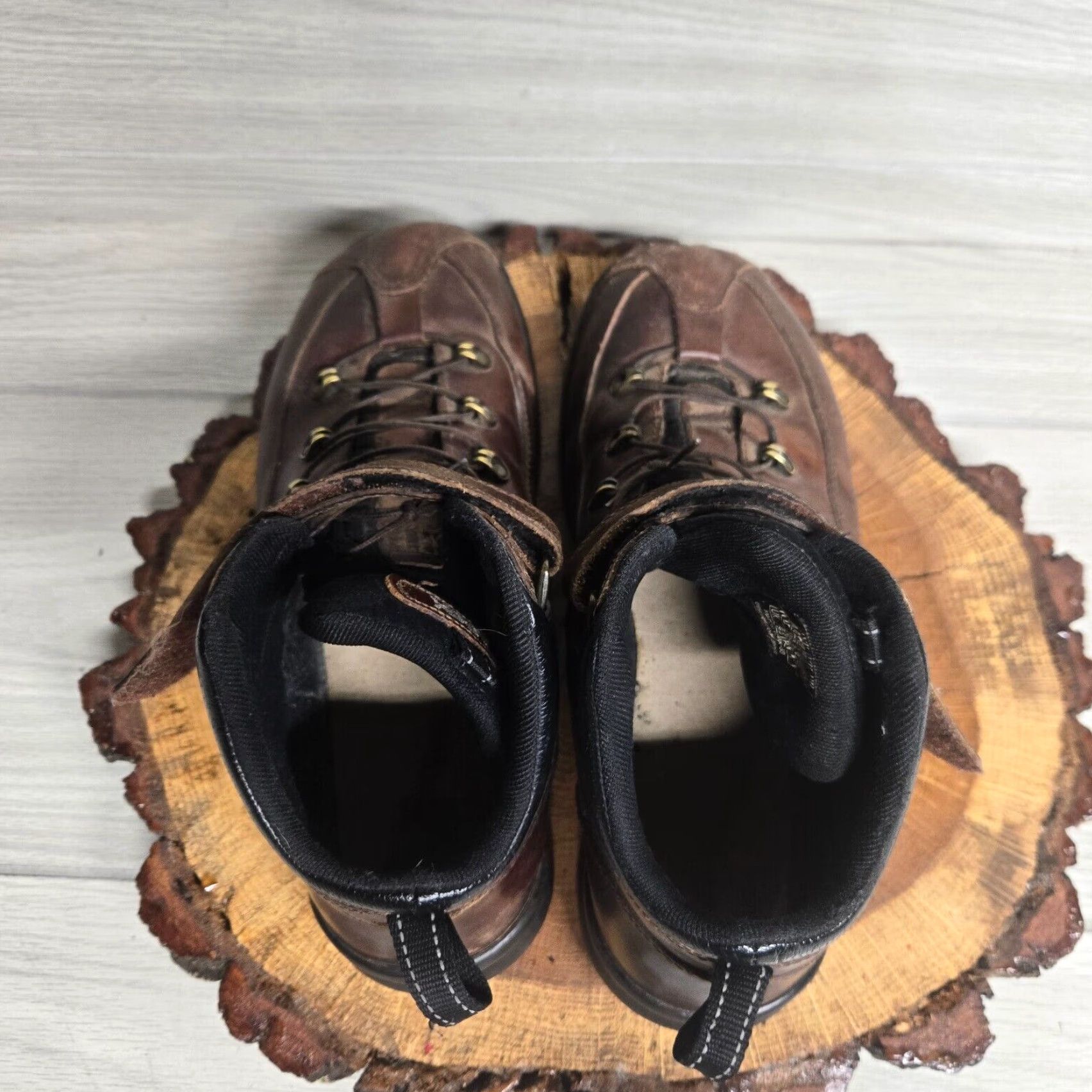 Vintage Apex Men's Hiking Boots Casual Outdoor Leather Orthopedic Brown Wide 10.5 Size US 10.5 / EU 43-44 - 5 Thumbnail