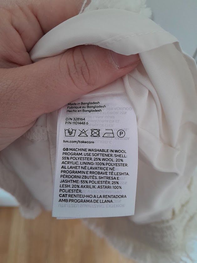 H&M White tweed Dress Size S / US 4 / IT 40 - 4 Thumbnail