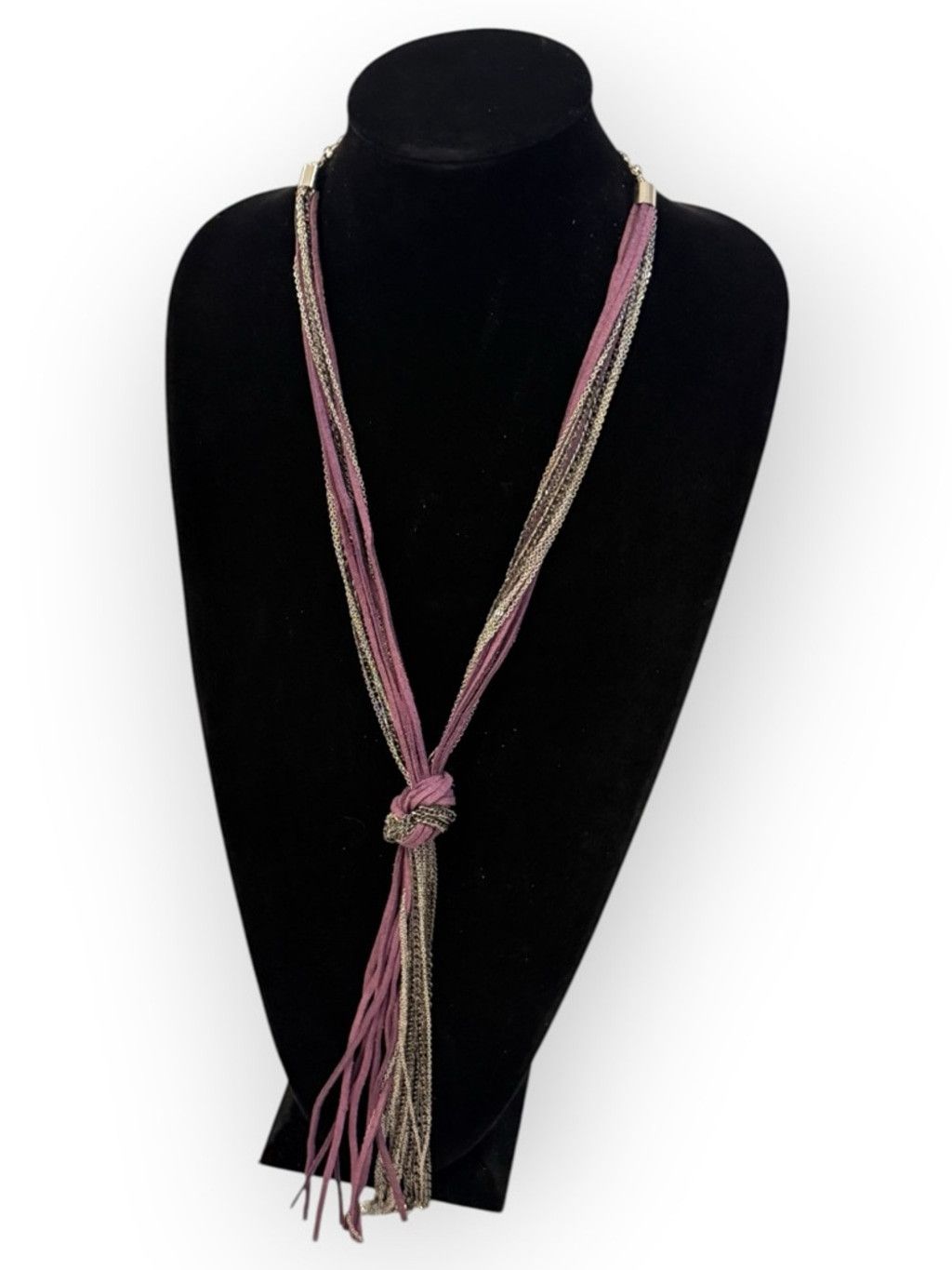 The Unbranded Brand Purple Suede Multi-Strand Knot Boho Festival Necklace | NWOT Size ONE SIZE - 2 Thumbnail