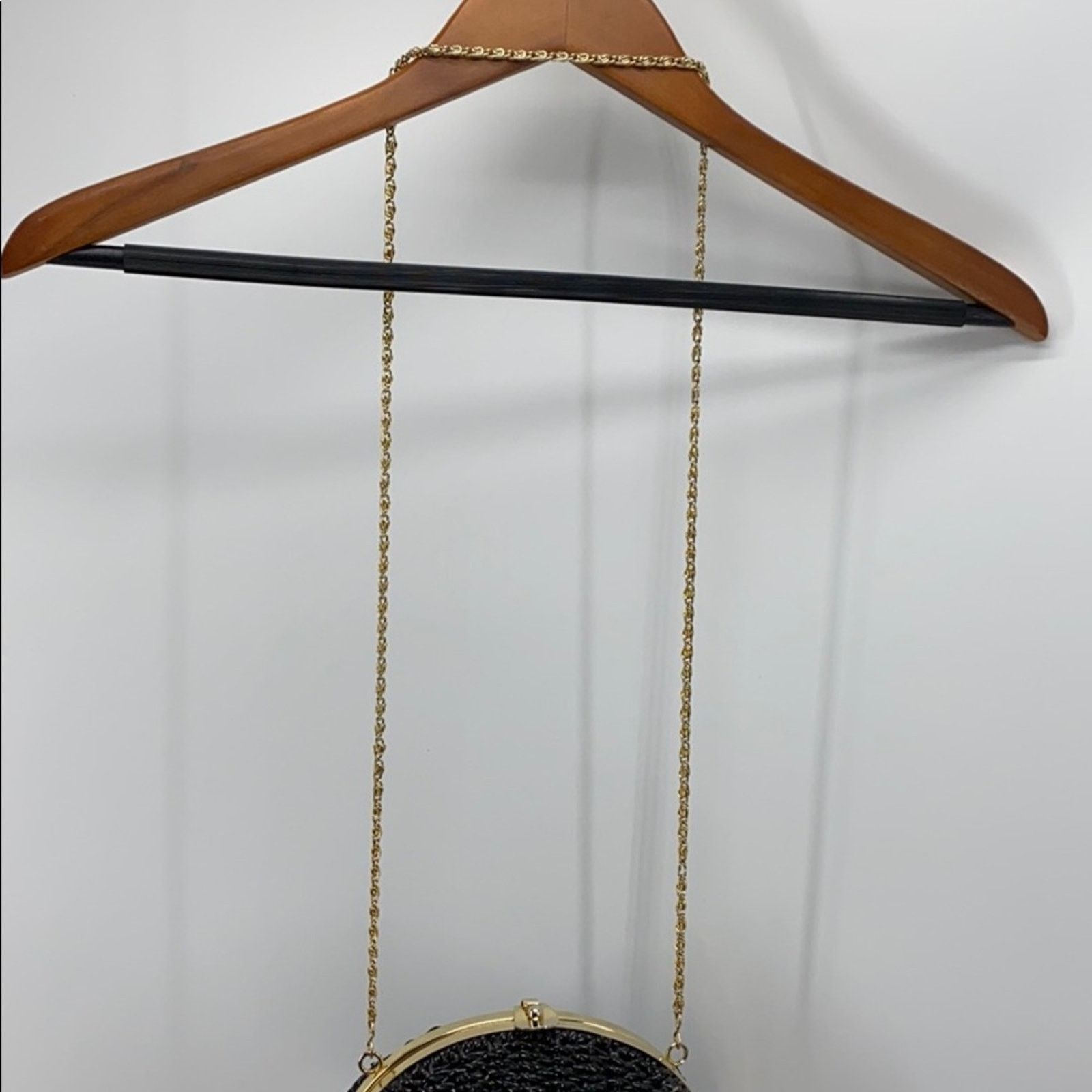 Vintage Vintage Geni made in Hong Kong black basket weave bag Size ONE SIZE - 3 Thumbnail