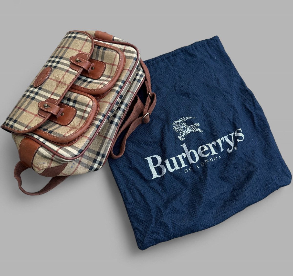 Burberry 80's BURBERRY NOVA CHECK Cargo Pockets Messenger Bag Size ONE SIZE - 5 Thumbnail