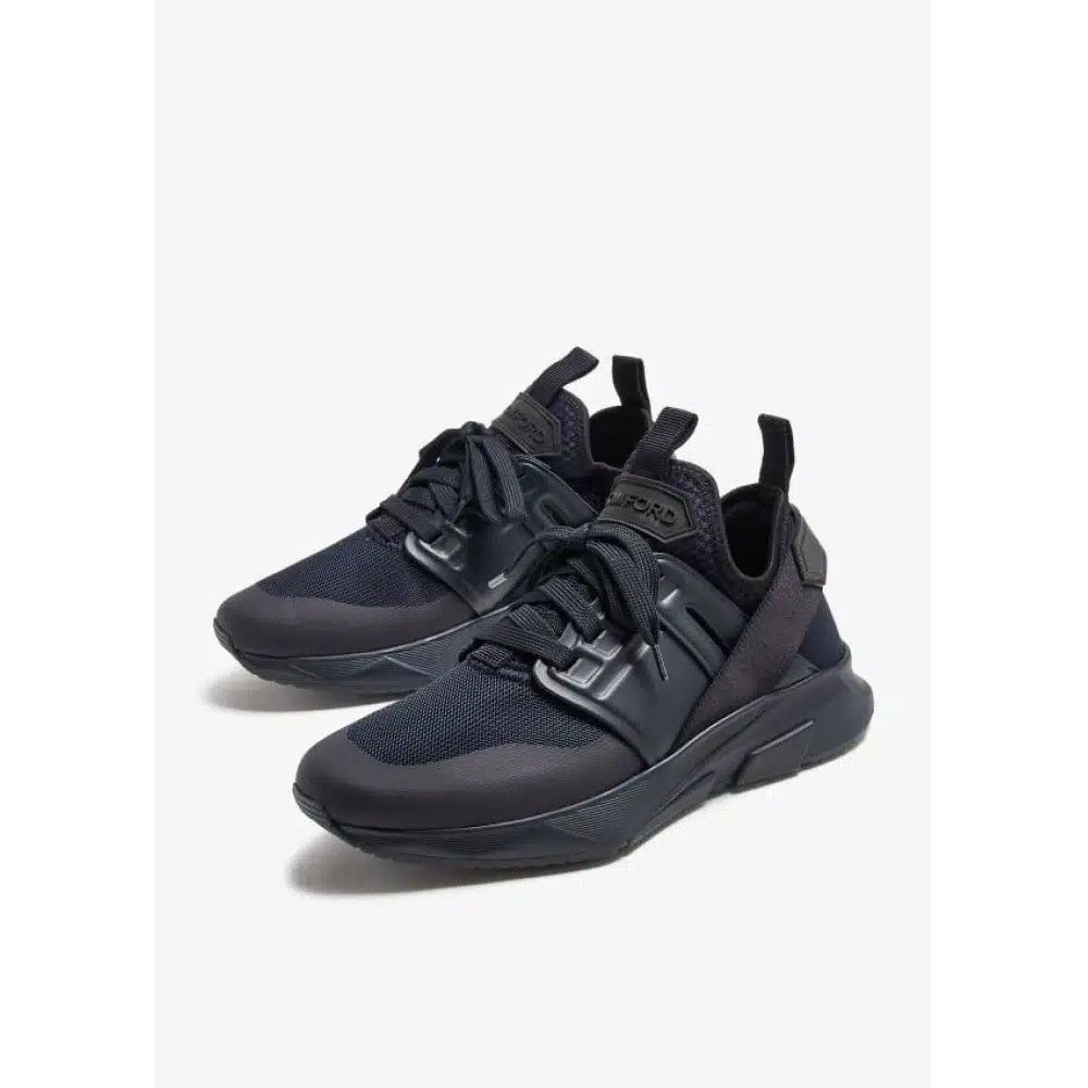 Tom Ford o1loc1c0325 J1100 Jago Low-Top Sneakers in Black Blue Size US 8 / EU 41 - 3 Thumbnail