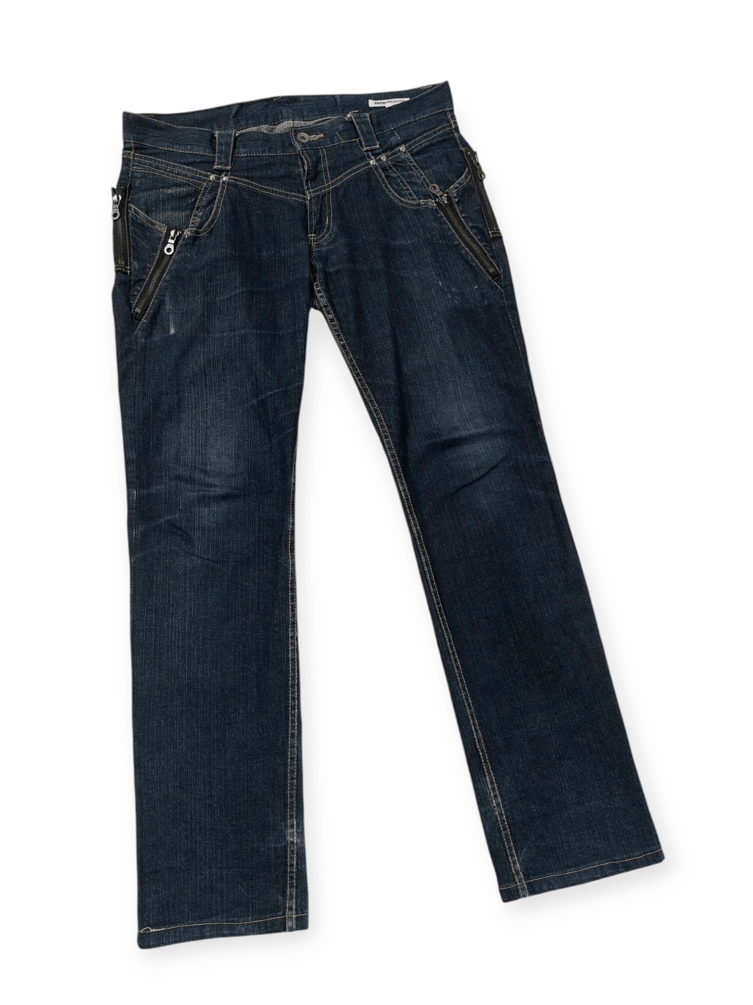 💥Semantic Design Multi Zipped Punk Jeans Denim