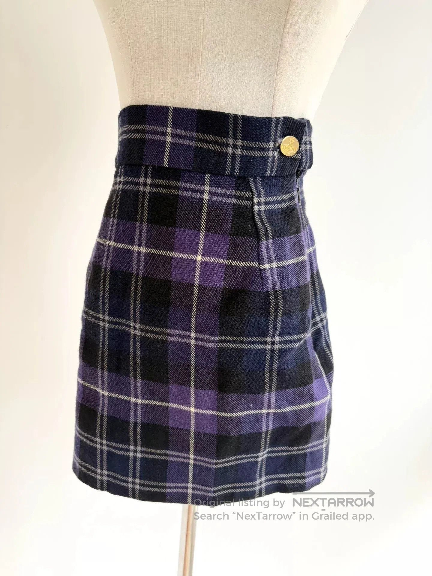 Vivienne Westwood vivienne westwood purple plaid mini skirt. Size 28" / US 6 / IT 42 - 1 Thumbnail