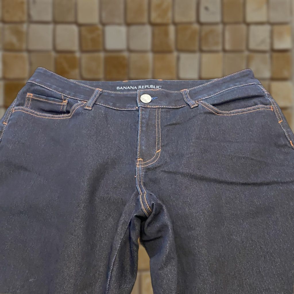 Banana Republic Banana Republic Jeans Womens 31 Dark Wash Wide-Leg Stretch Denim Pants Size 24" / US 00 / IT 34 - 1 Thumbnail