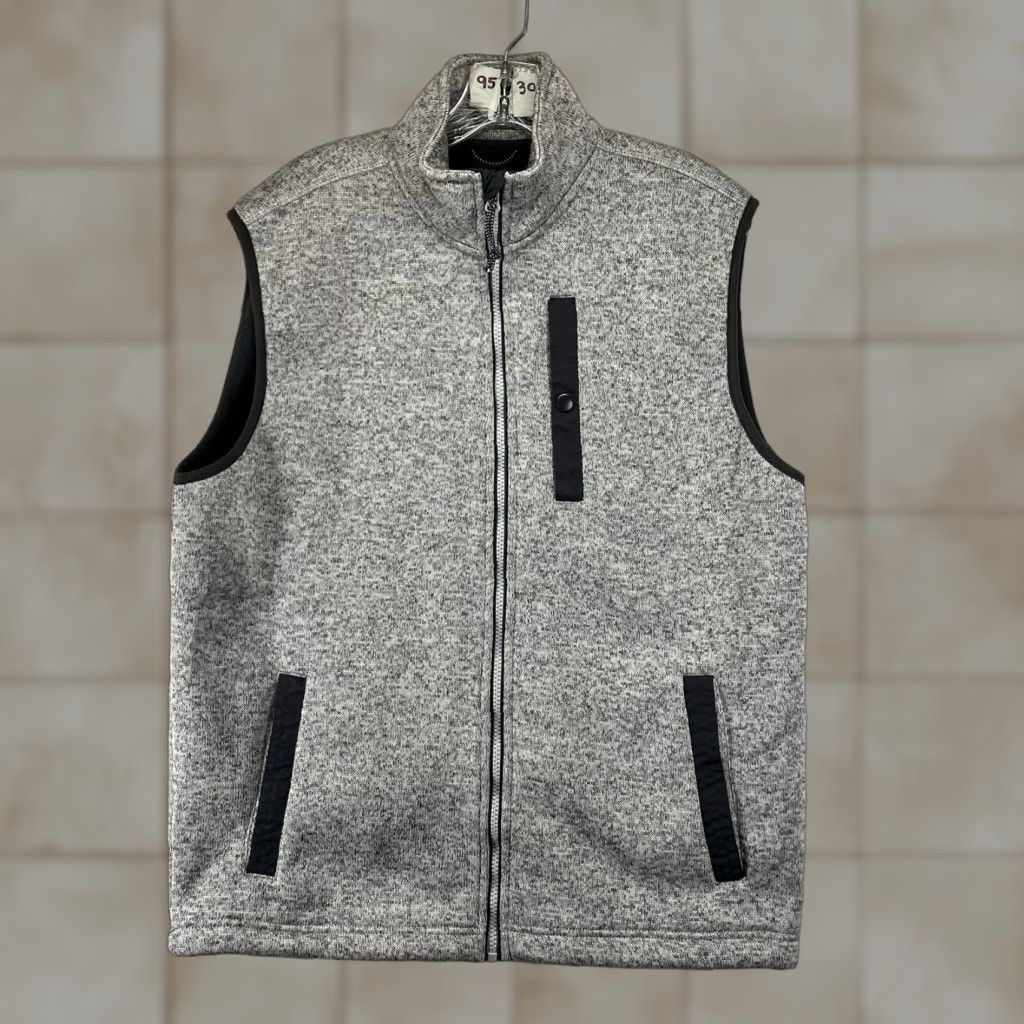 Vintage St Johns Bay Vest Terra-Tex Mens M Gray Knit Zip Outdoor Casual Layering Pocket Shirt Size US M / EU 48-50 / 2 - 1 Thumbnail