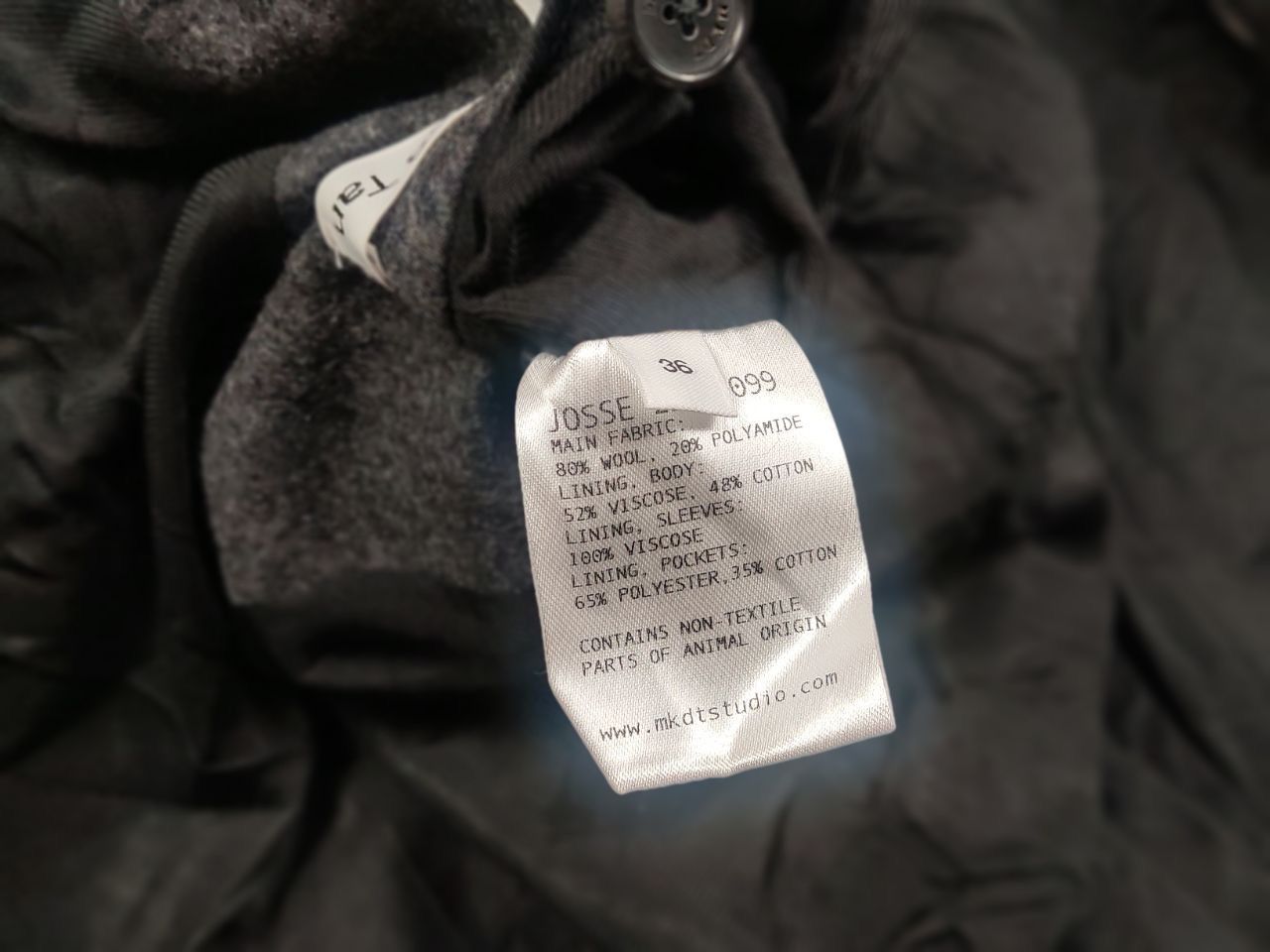 Japanese Brand Mark Kenly Domino Tan studio Design Dark Gray Women Blazer Size XS / US 0-2 / IT 36-38 - 17 Thumbnail